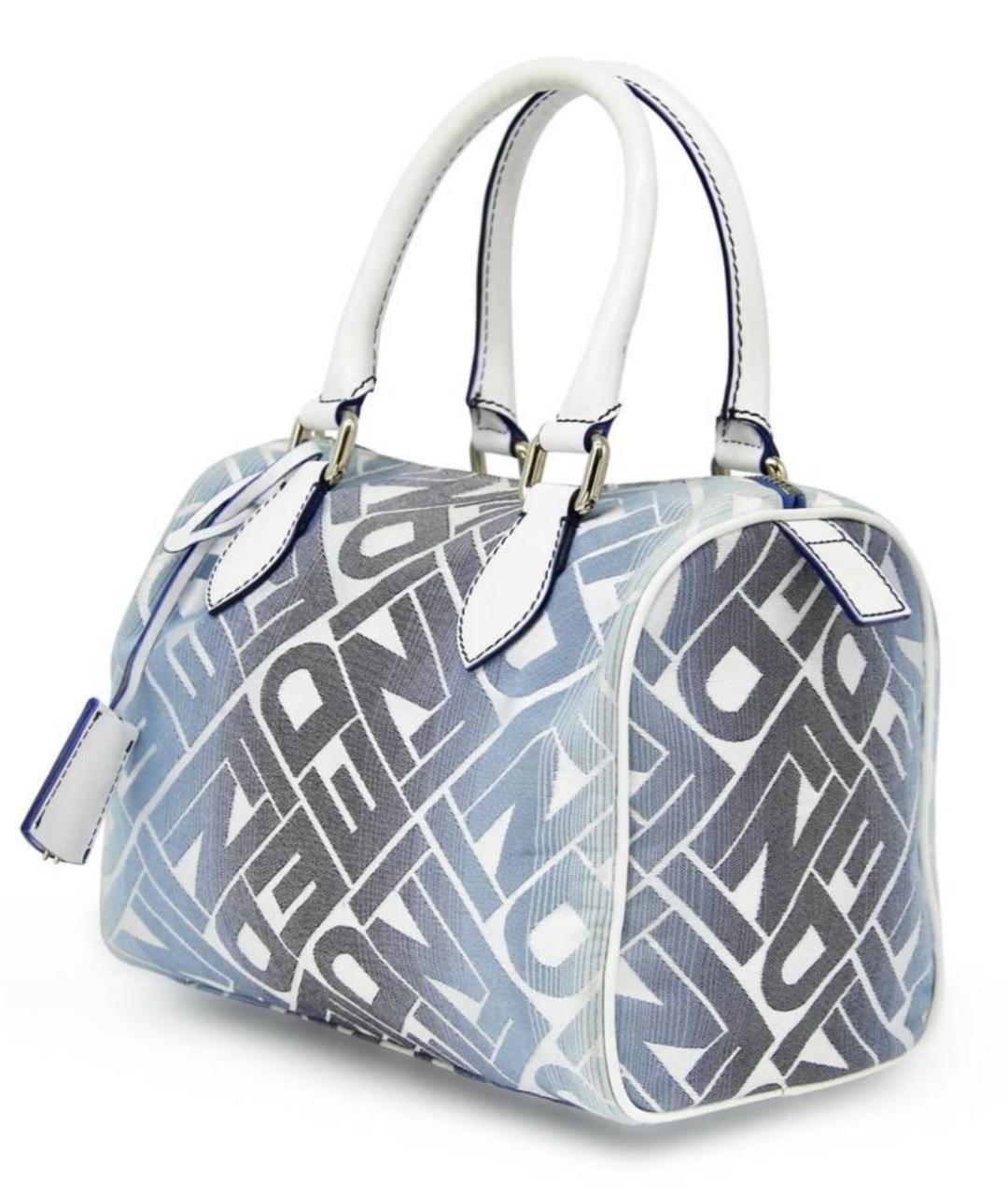 FENDI Голубая сумка с короткими ручками, фото 2