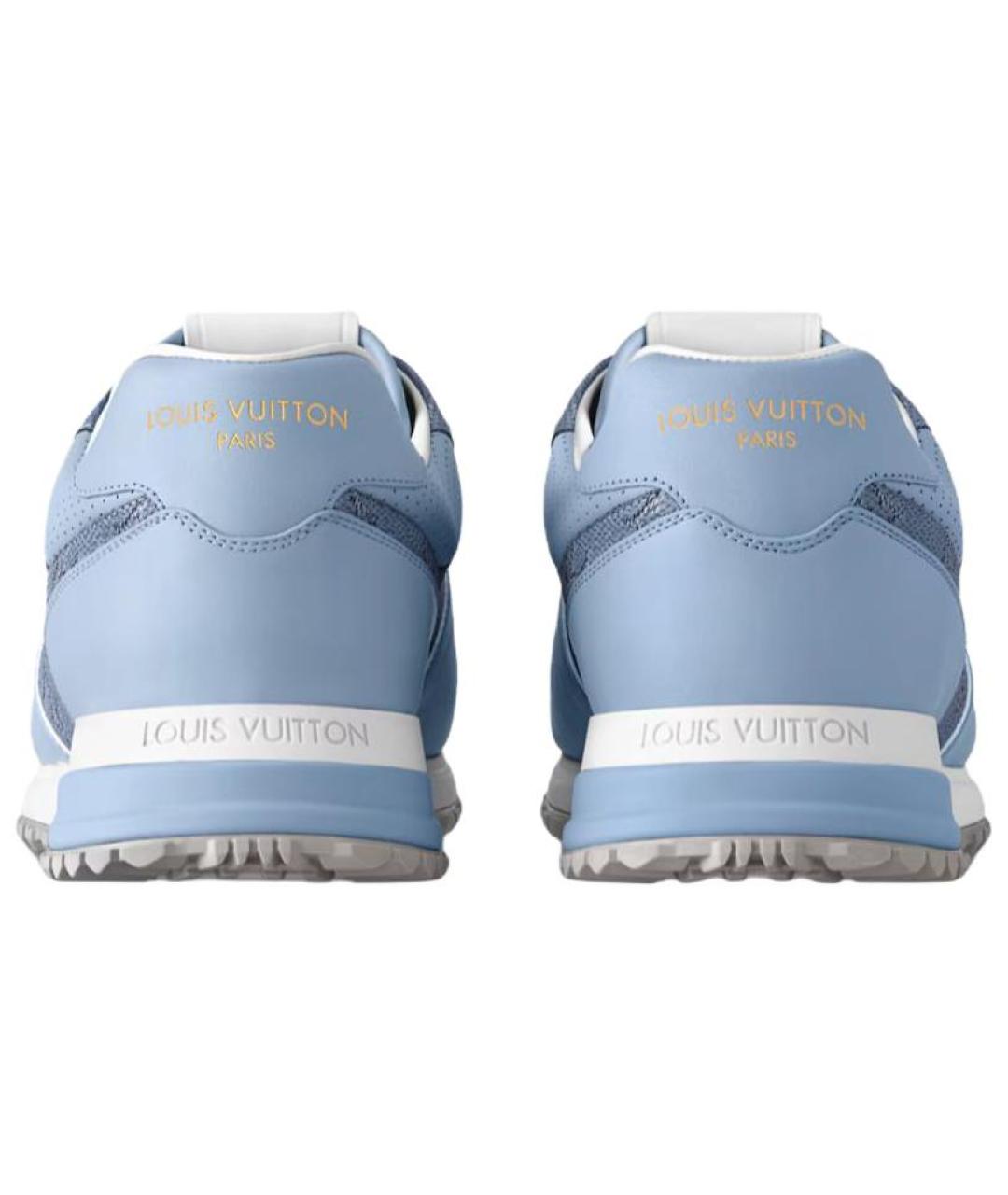 LOUIS VUITTON Голубые кожаные низкие кроссовки / кеды, фото 5