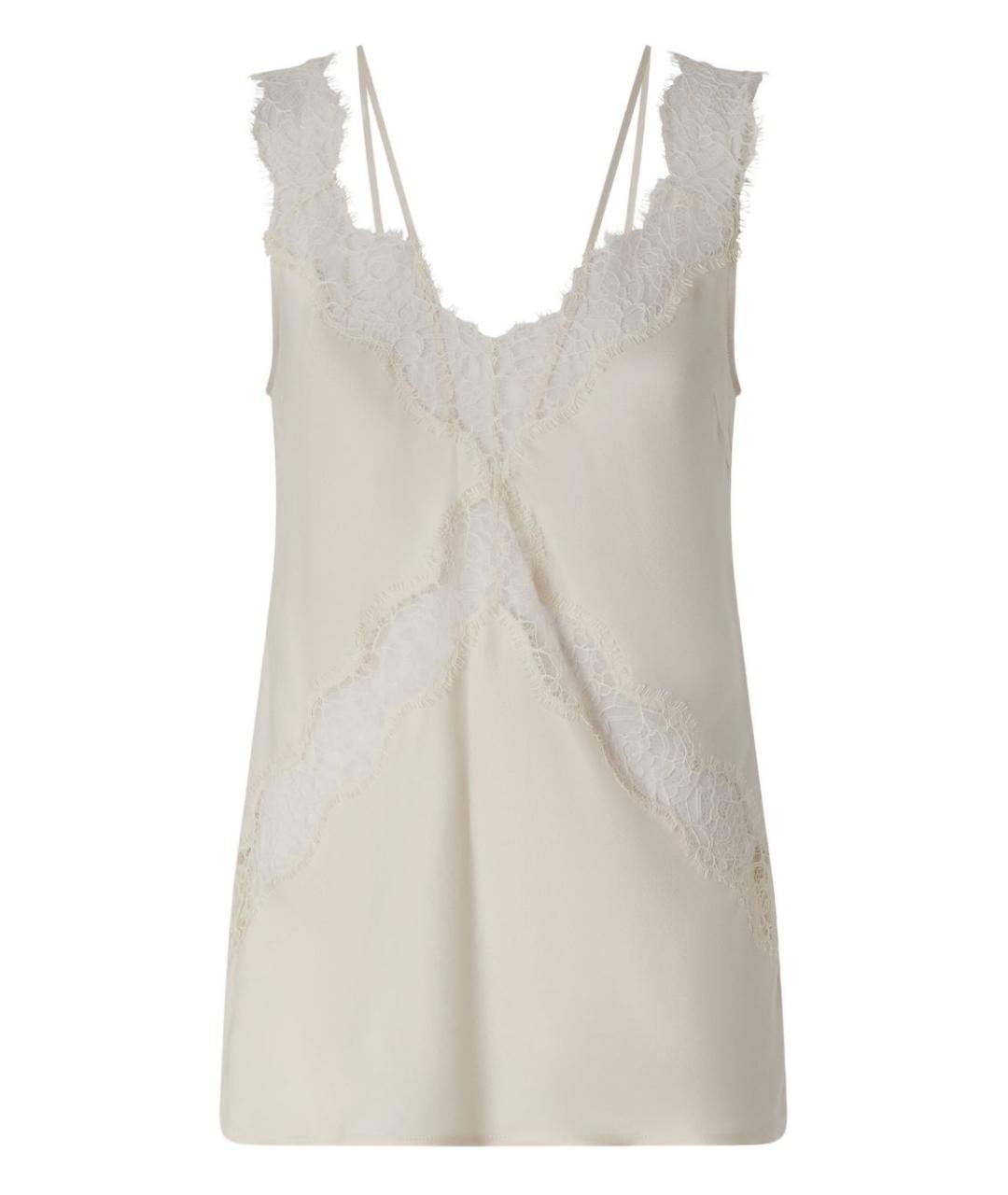 PINKO Бежевая вискозная майка, фото 1