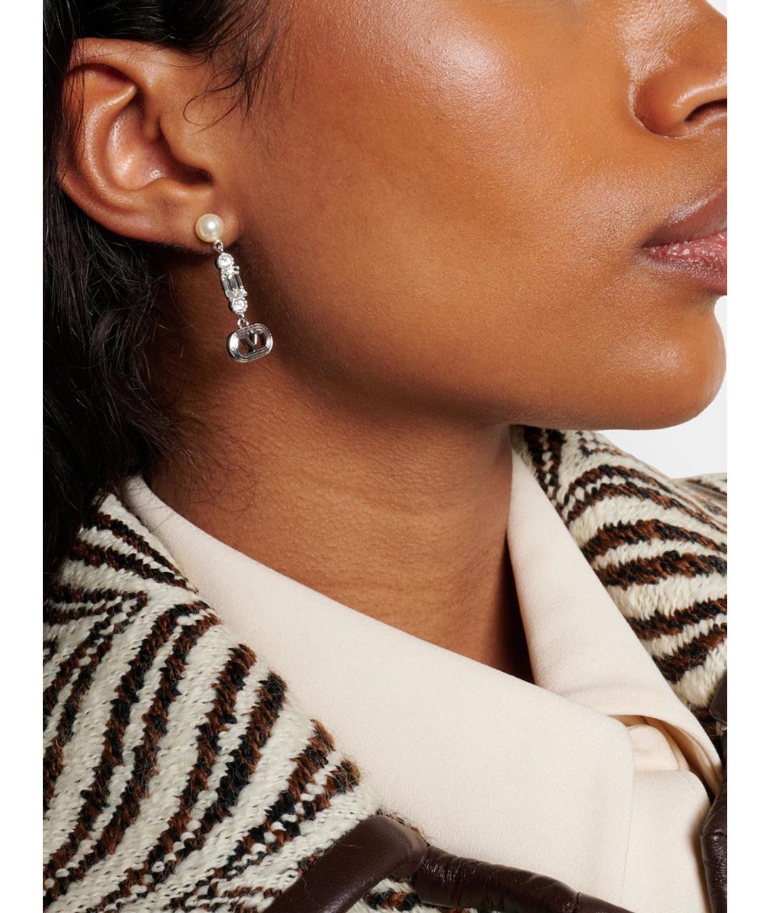 VALENTINO Серебряные металлические серьги, фото 2