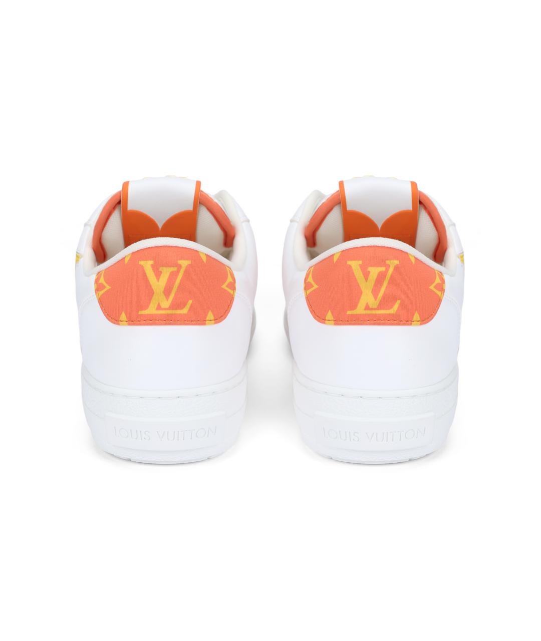 LOUIS VUITTON Белые кожаные низкие кроссовки / кеды, фото 4