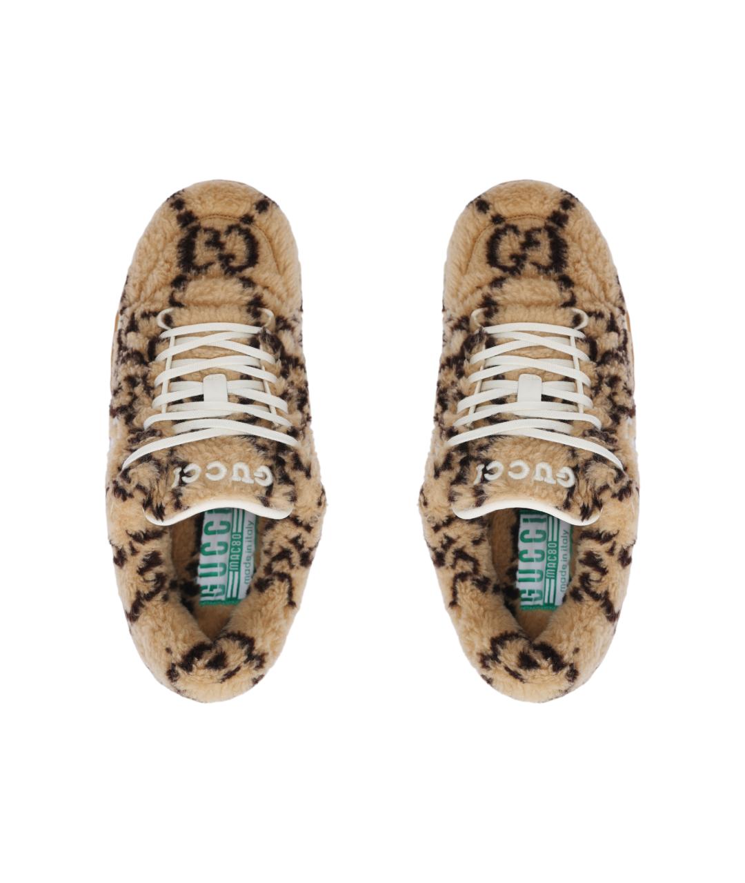 GUCCI Коричневые низкие кроссовки / кеды, фото 3