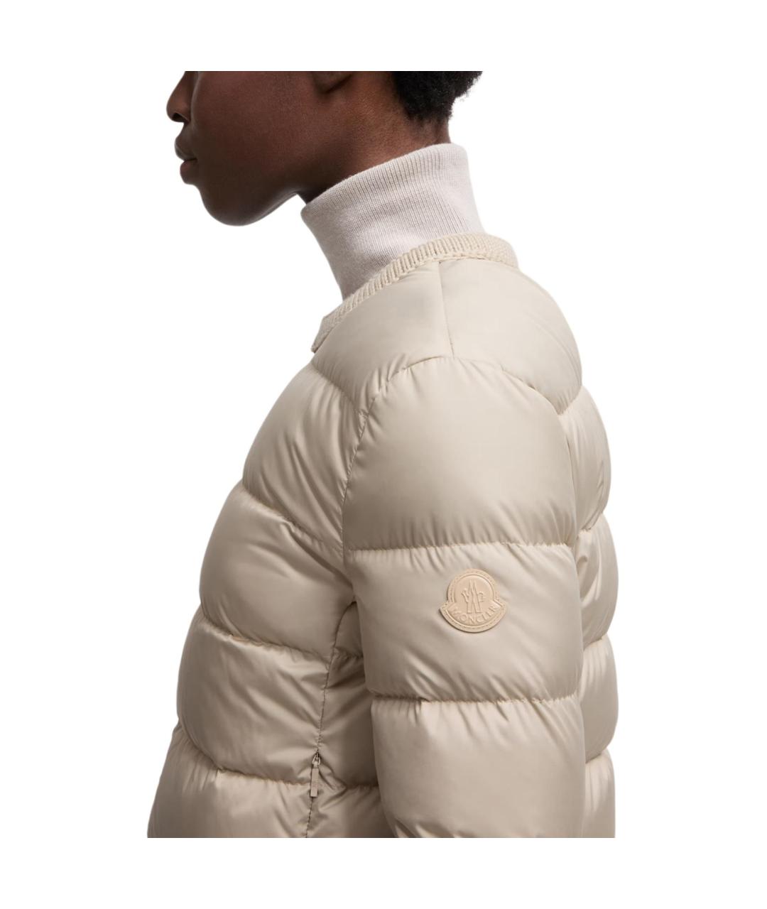 MONCLER Бежевый пуховик, фото 3