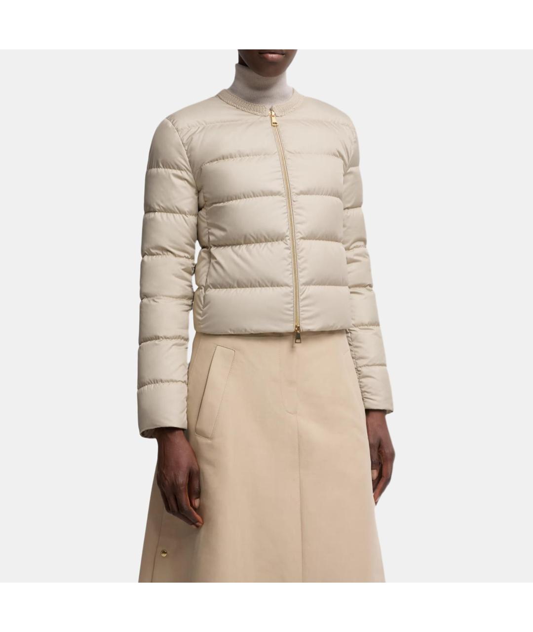 MONCLER Бежевый пуховик, фото 5