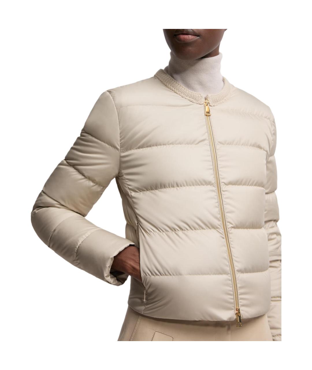 MONCLER Бежевый пуховик, фото 2