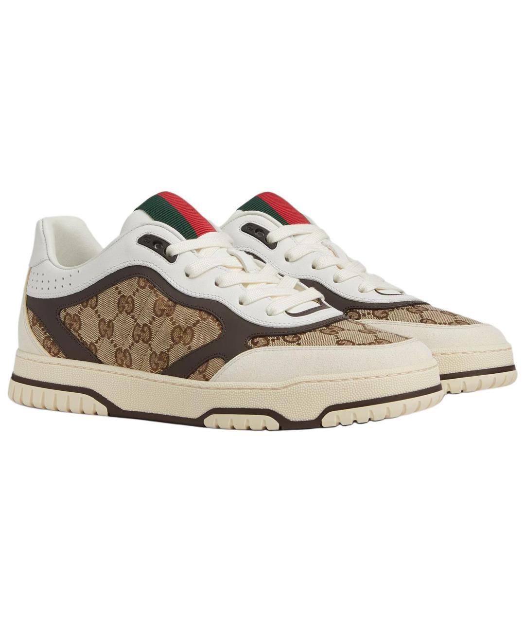 GUCCI Мульти текстильные низкие кроссовки / кеды, фото 3