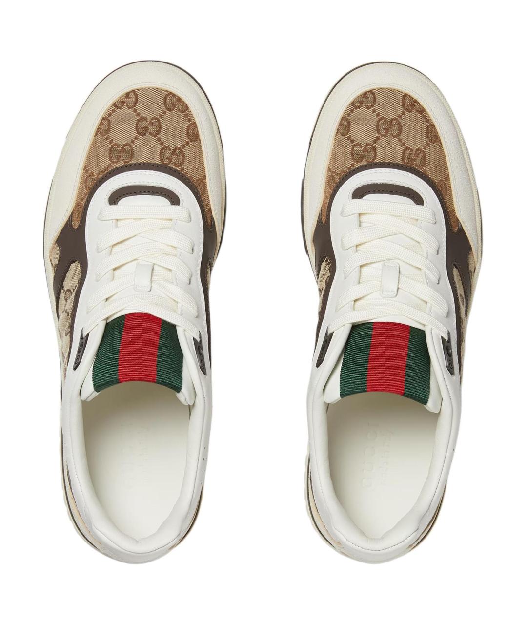 GUCCI Мульти текстильные низкие кроссовки / кеды, фото 4