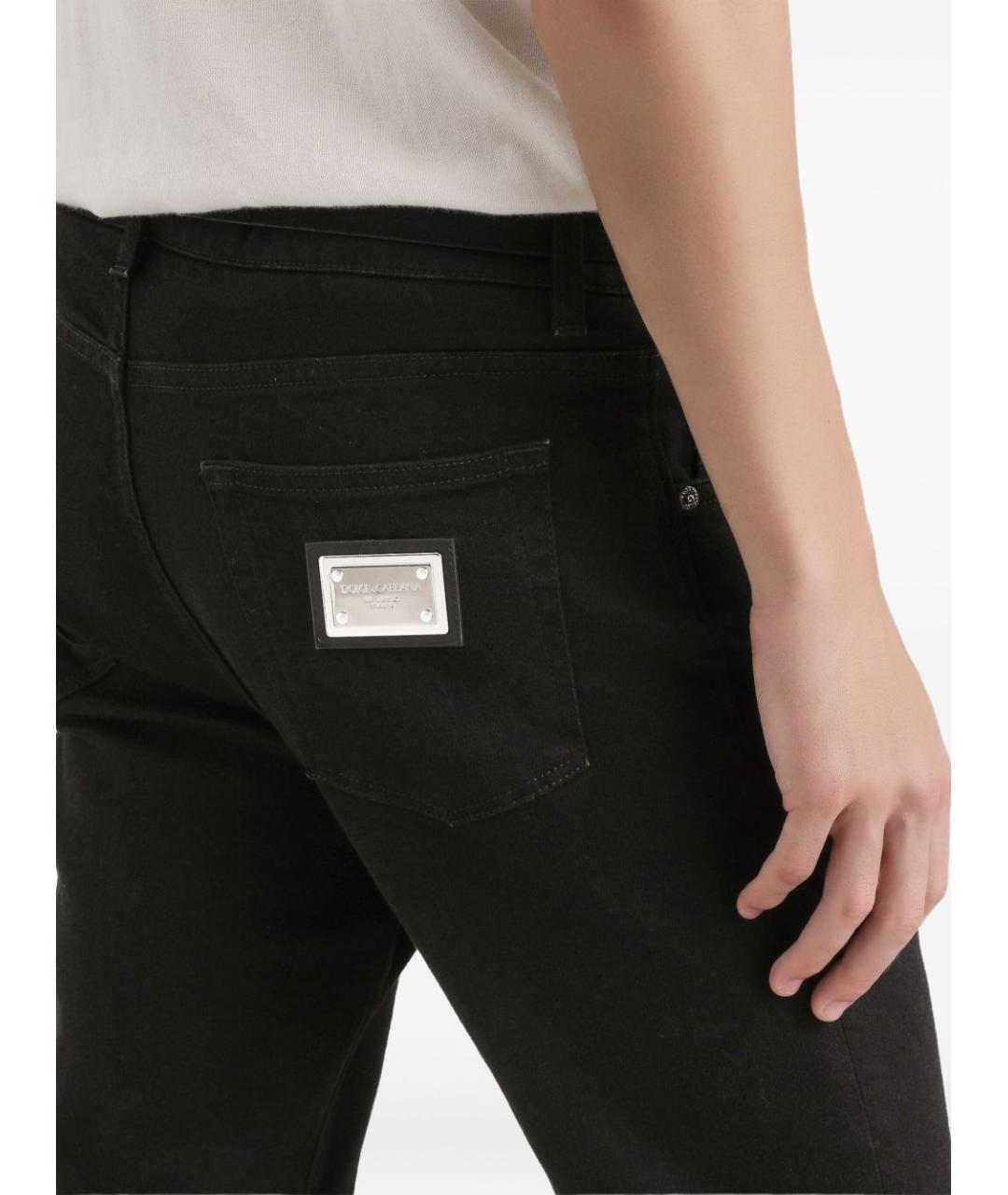 DOLCE&GABBANA Черные хлопковые джинсы скинни, фото 2