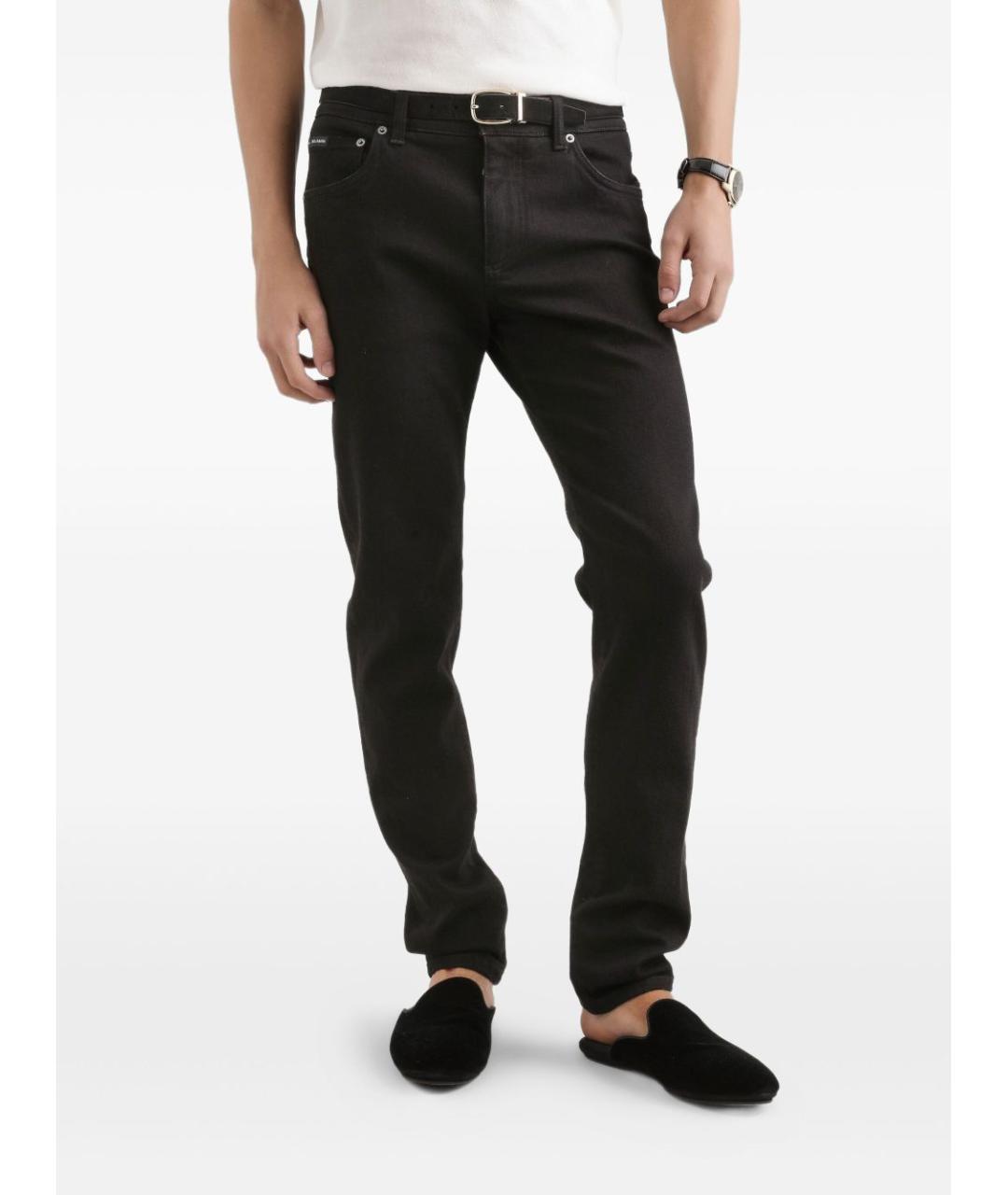 DOLCE&GABBANA Черные хлопковые джинсы скинни, фото 4