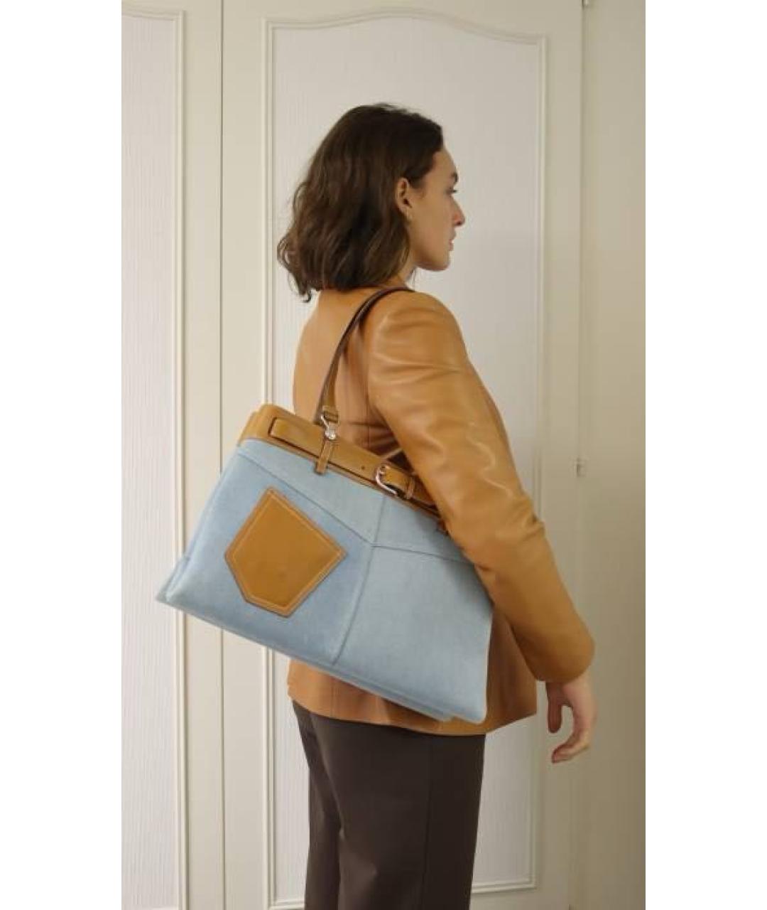 CHRISTIAN DIOR Мульти деним сумка тоут, фото 6