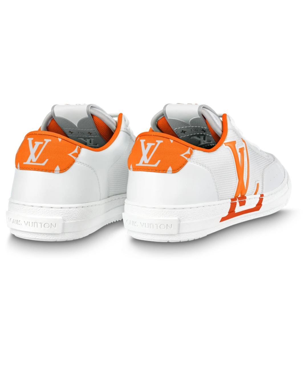 LOUIS VUITTON Белые кожаные низкие кроссовки / кеды, фото 3