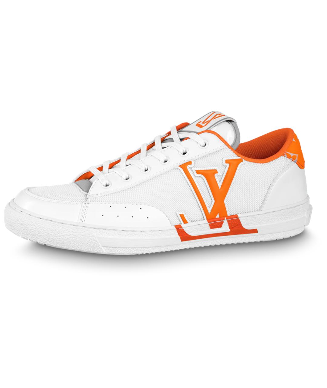 LOUIS VUITTON Белые кожаные низкие кроссовки / кеды, фото 2