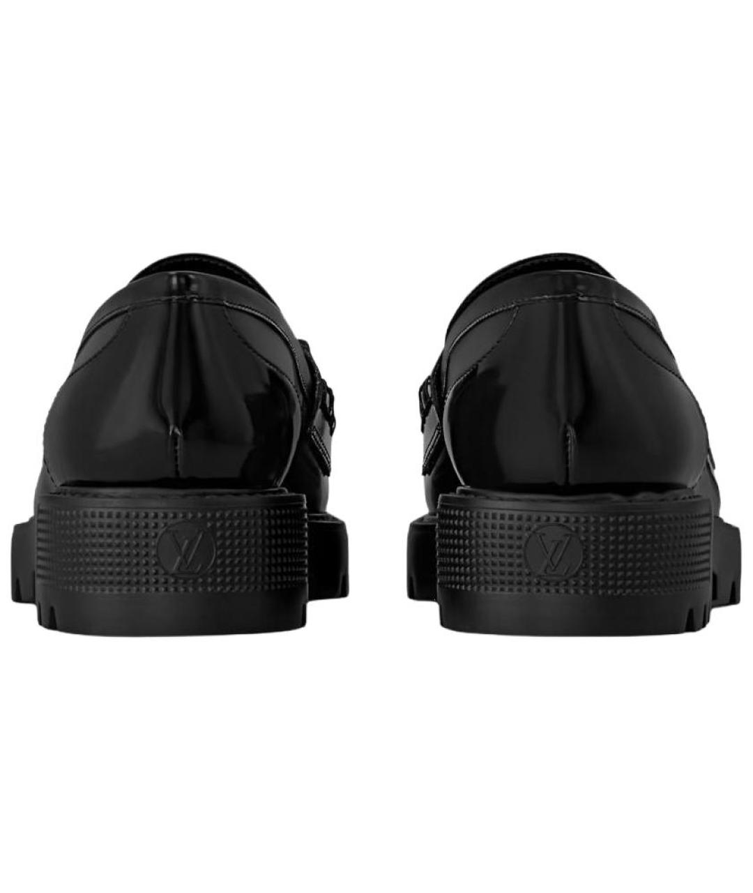 LOUIS VUITTON Черные кожаные лоферы, фото 5