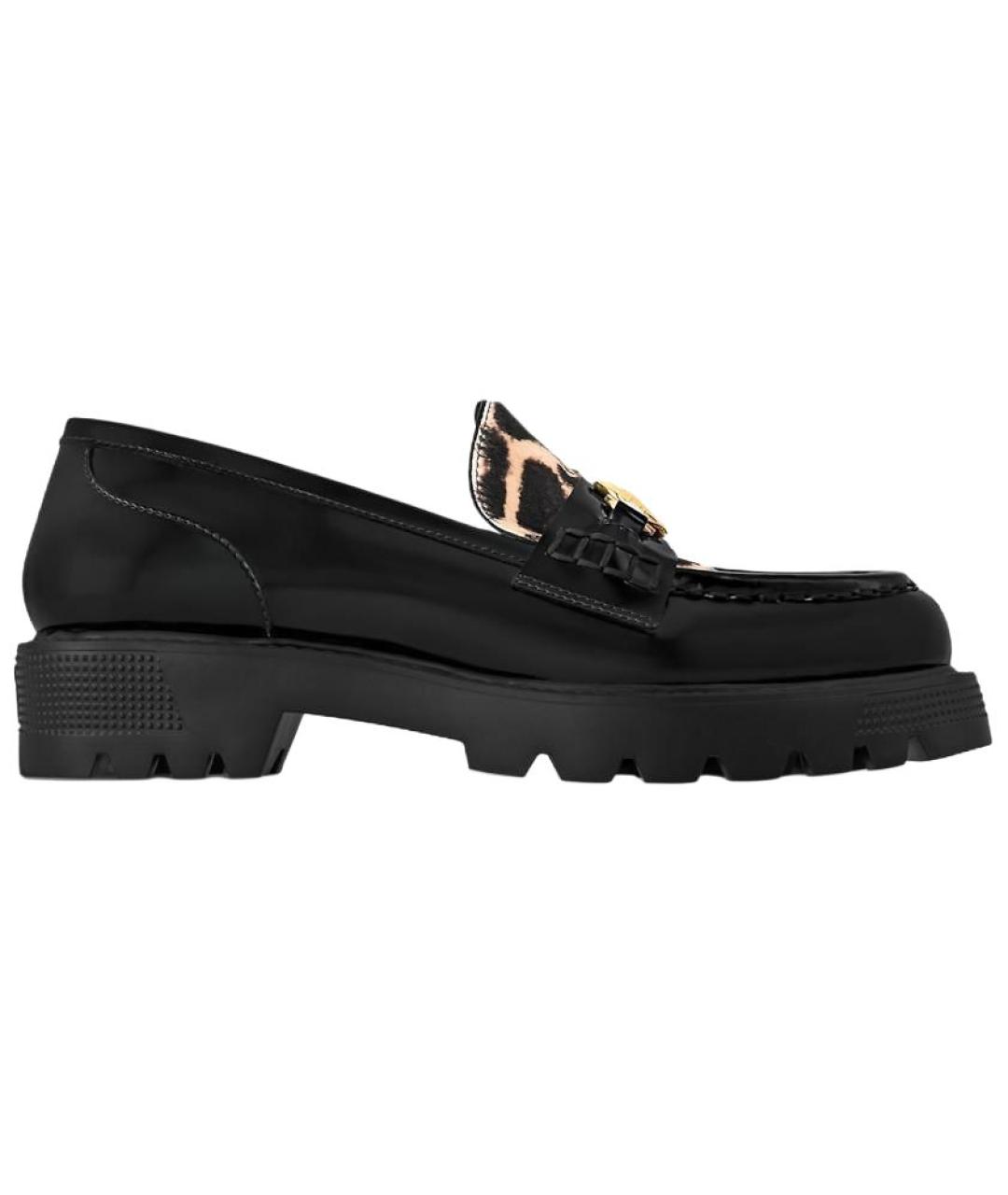 LOUIS VUITTON Черные кожаные лоферы, фото 1