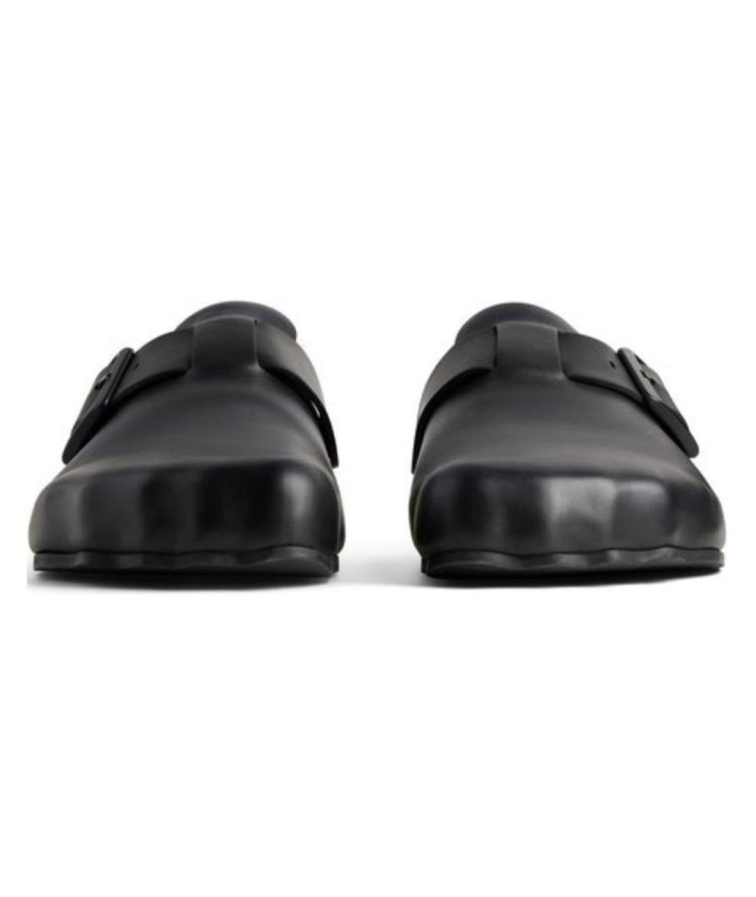 BALENCIAGA Черные кожаные мюли, фото 4