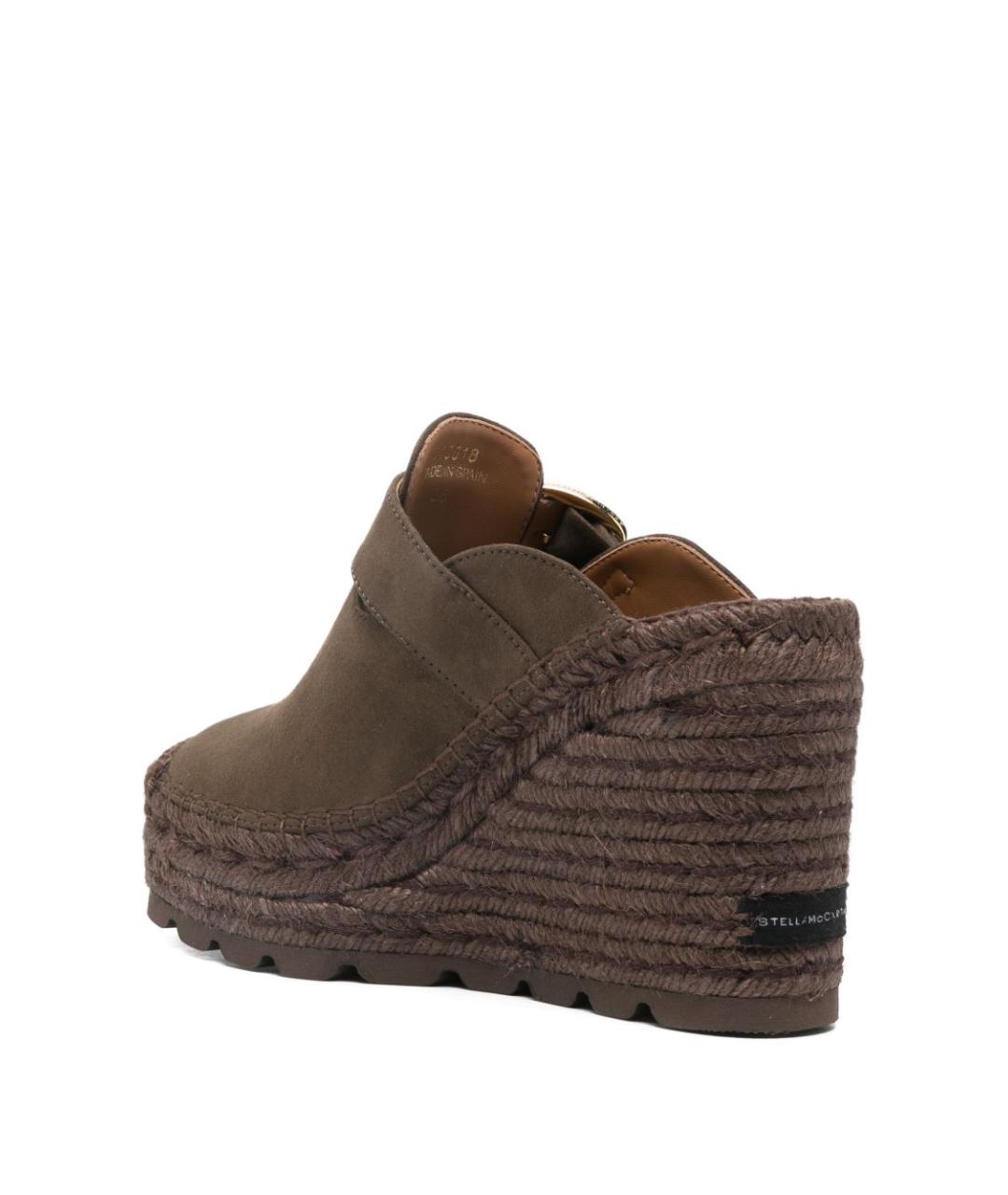 STELLA MCCARTNEY Коричневые сабо из искусственной кожи, фото 3