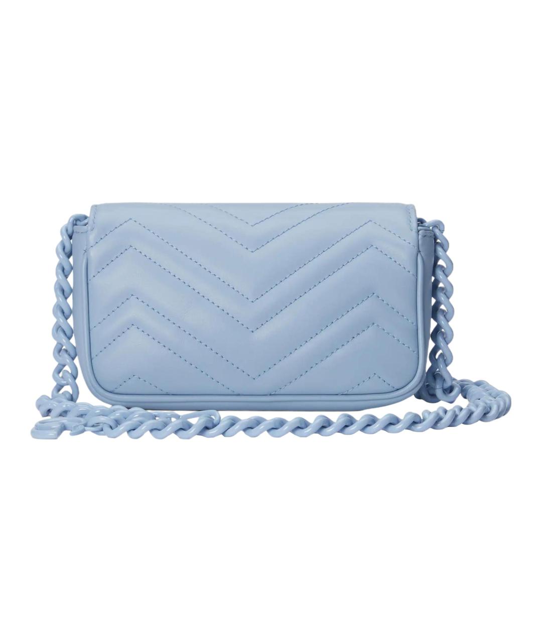 GUCCI Голубая кожаная сумка через плечо, фото 5