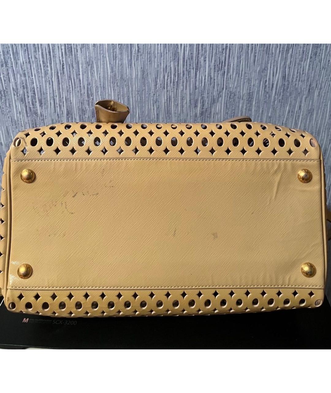 PRADA Бежевая кожаная сумка тоут, фото 3