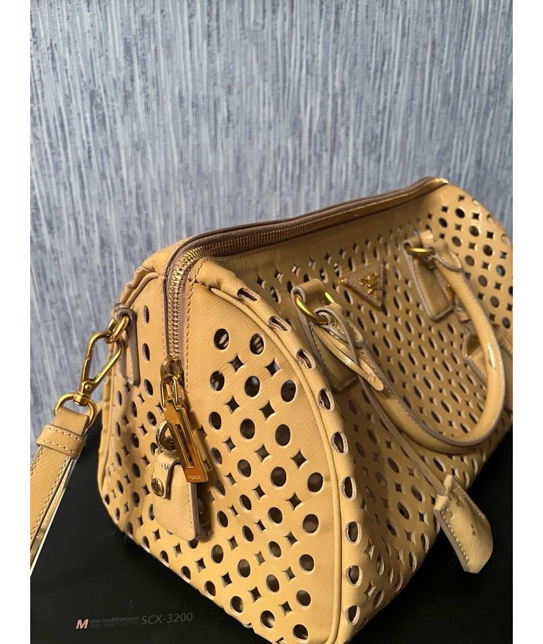 PRADA Бежевая кожаная сумка тоут, фото 2