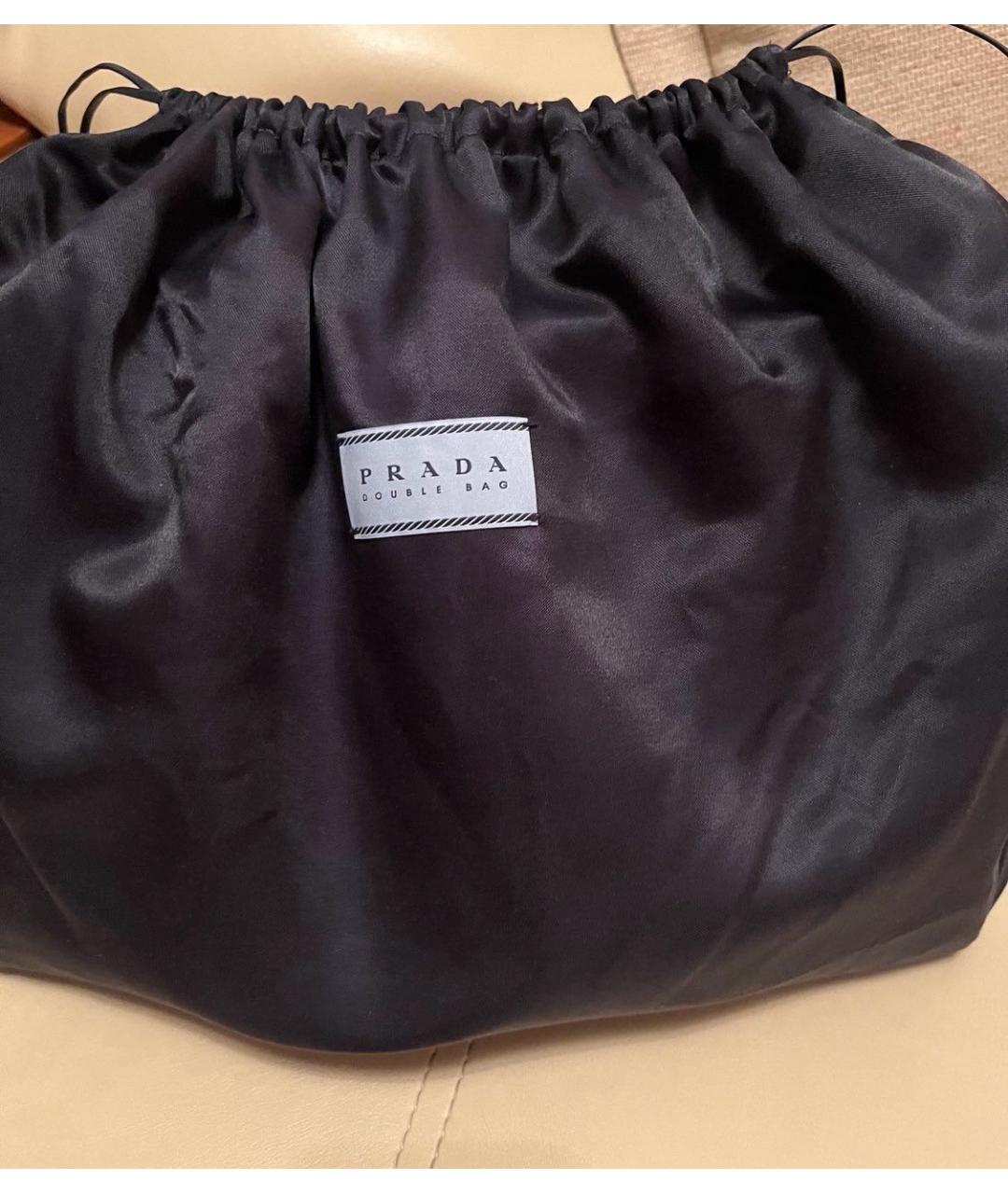 PRADA Бежевая кожаная сумка тоут, фото 8