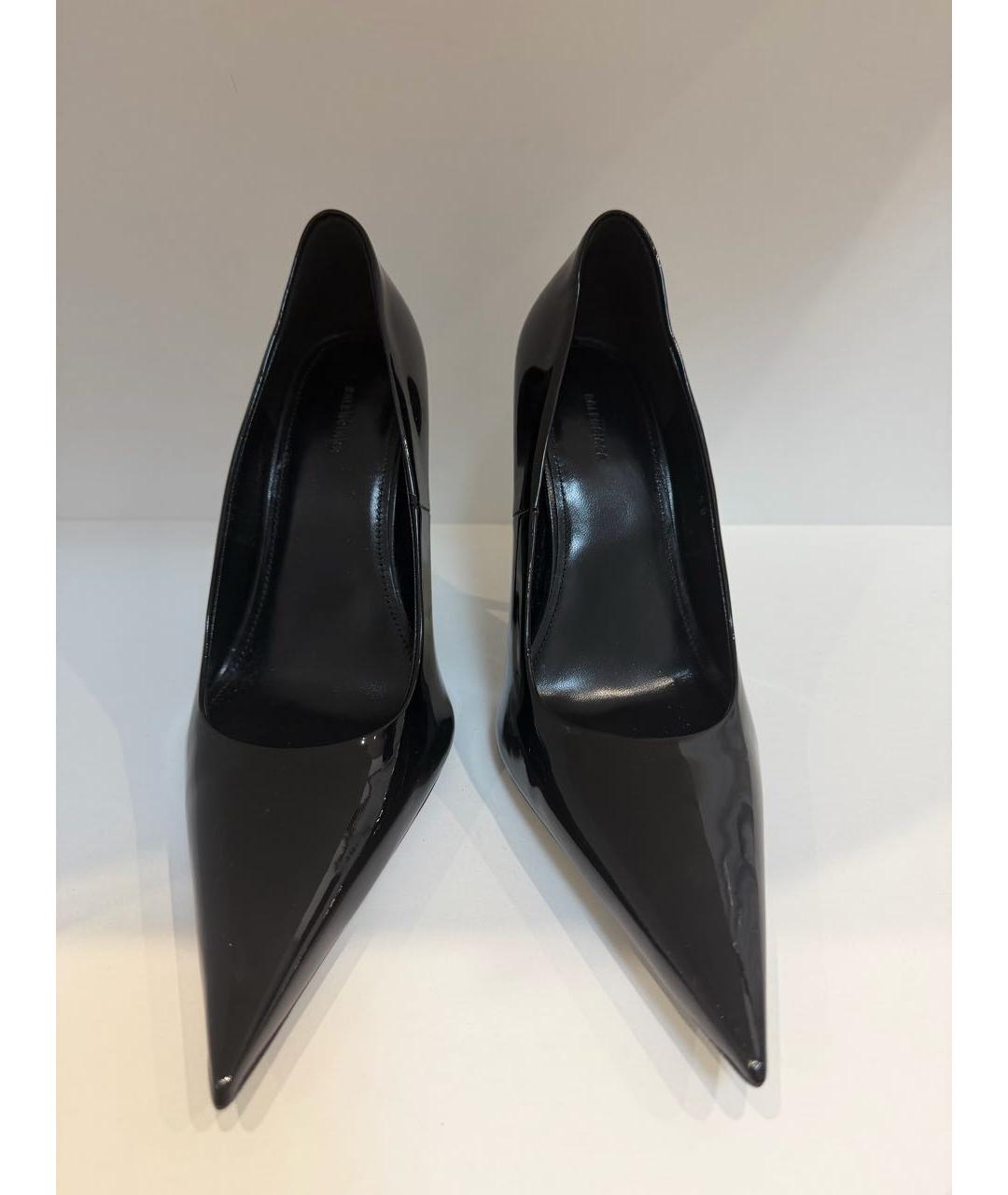 BALENCIAGA Черные туфли из лакированной кожи, фото 2