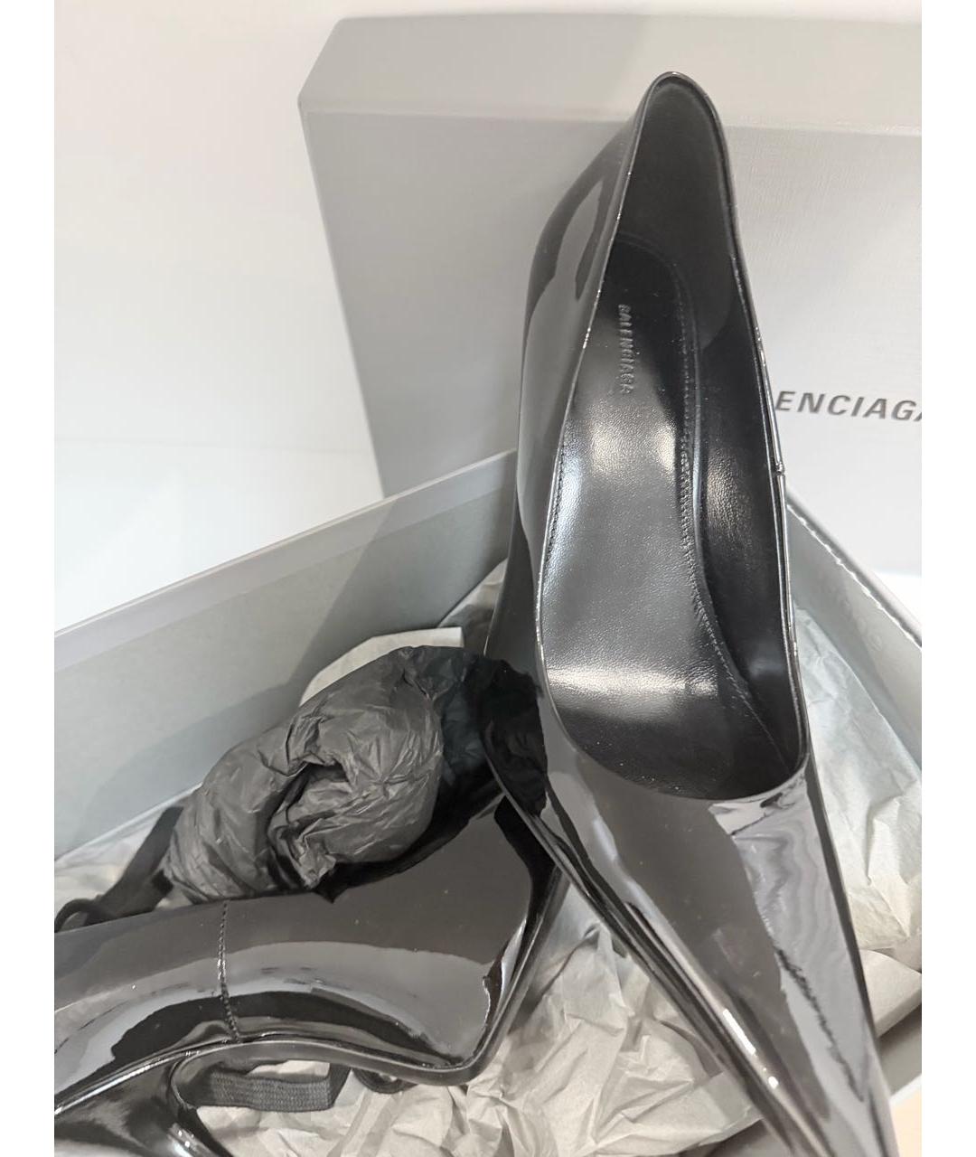 BALENCIAGA Черные туфли из лакированной кожи, фото 6