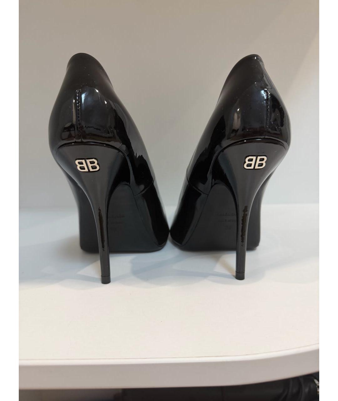 BALENCIAGA Черные туфли из лакированной кожи, фото 4