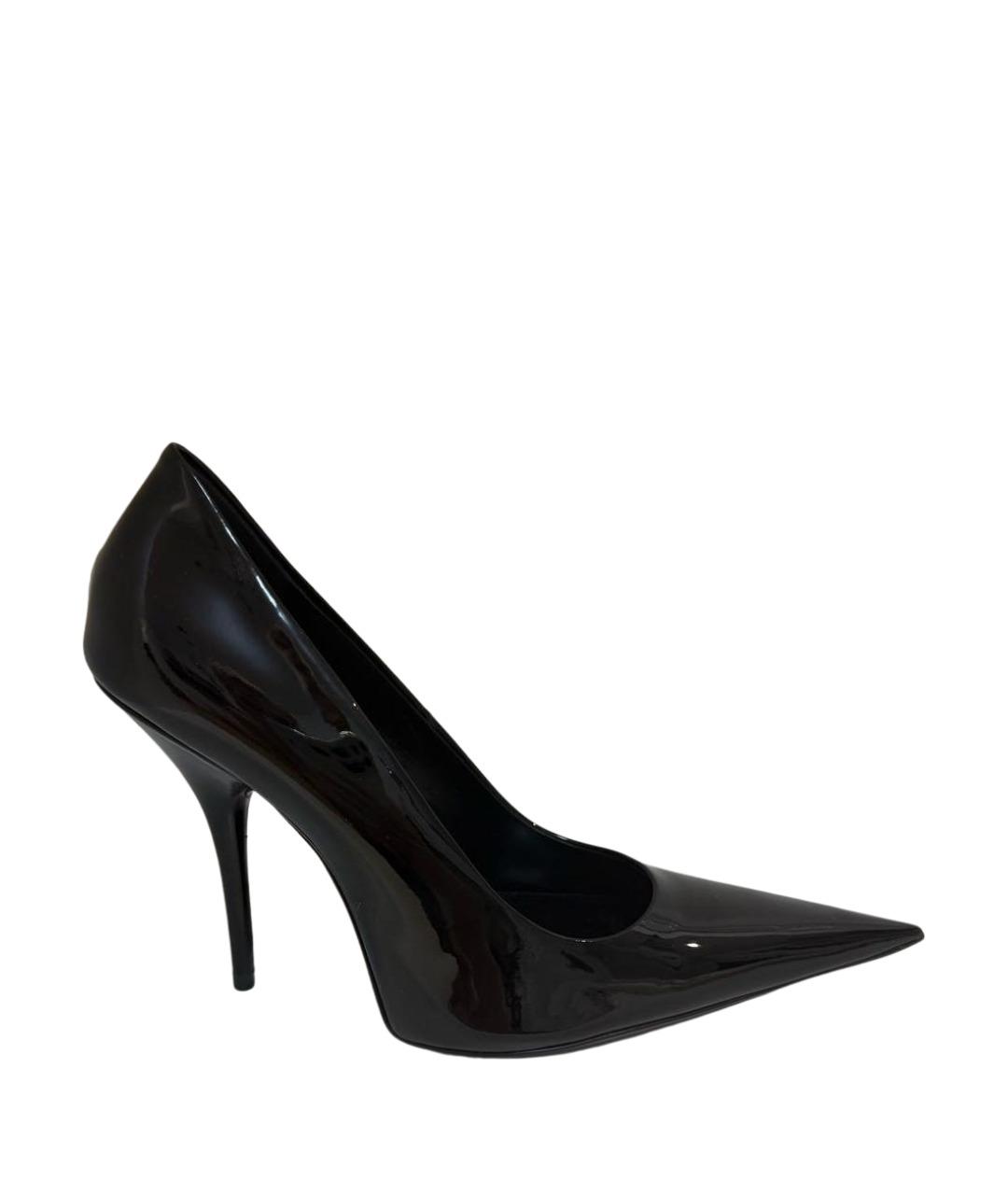 BALENCIAGA Черные туфли из лакированной кожи, фото 1