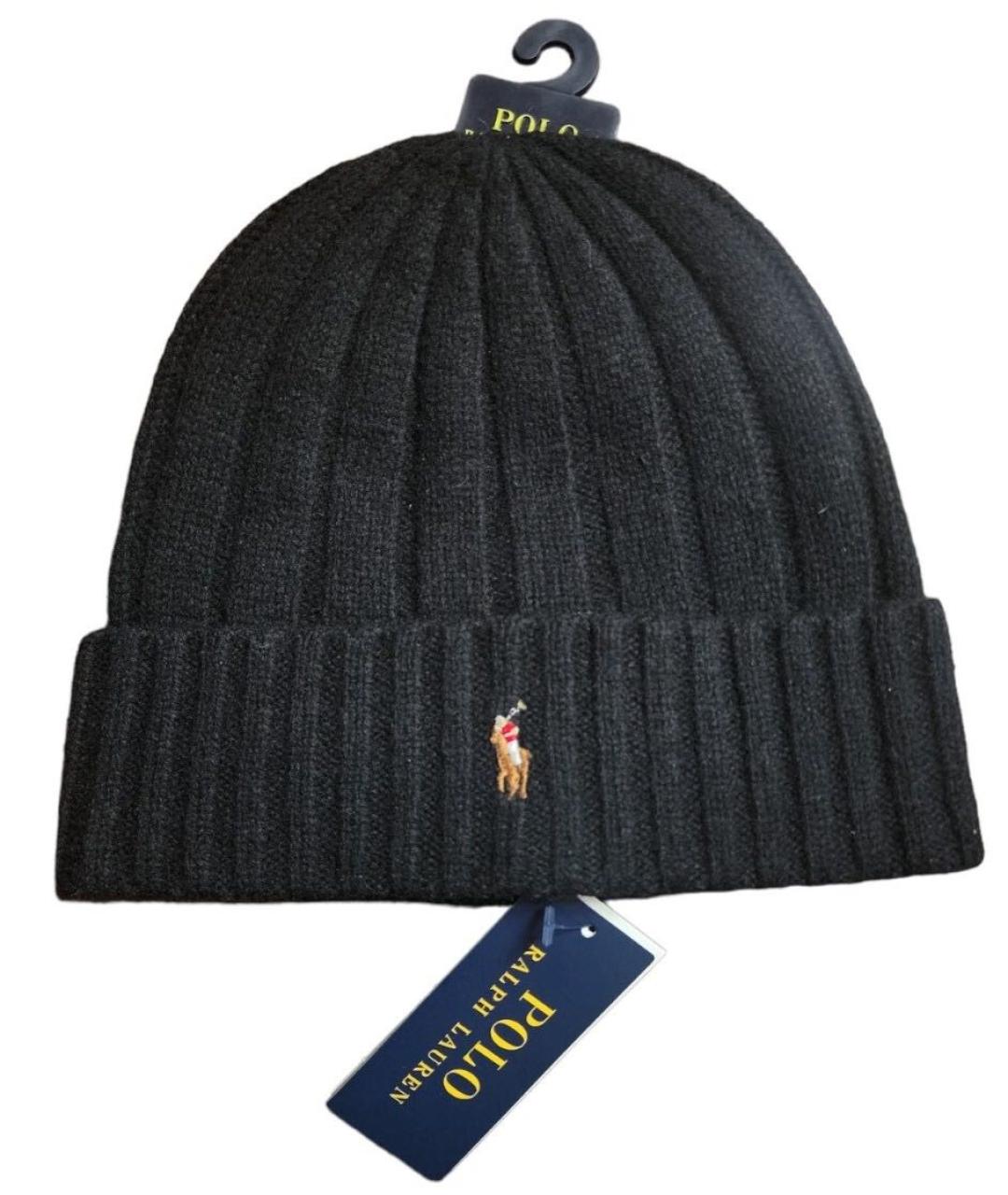 POLO RALPH LAUREN Антрацитовая шерстяная шапка, фото 3