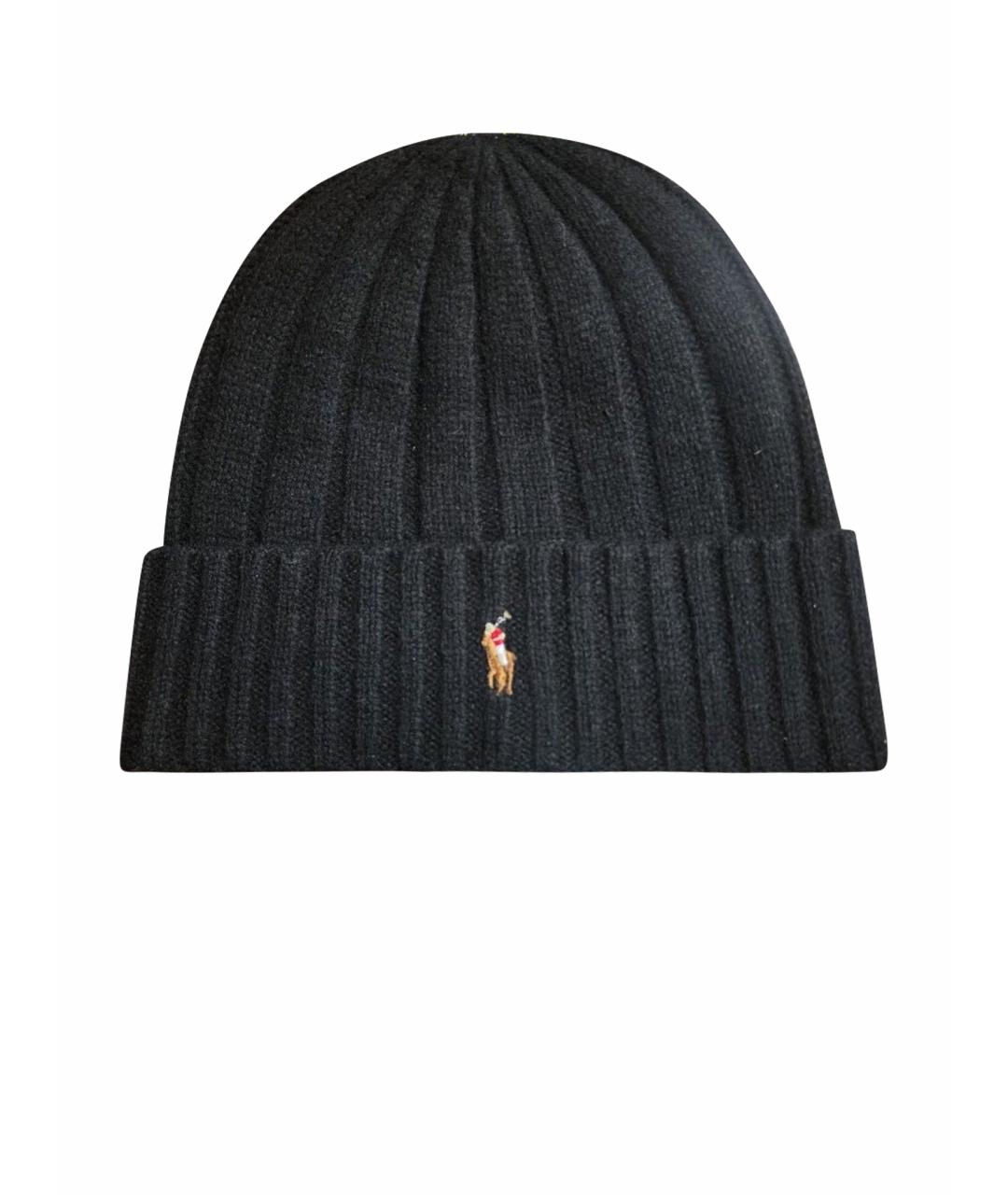 POLO RALPH LAUREN Антрацитовая шерстяная шапка, фото 1