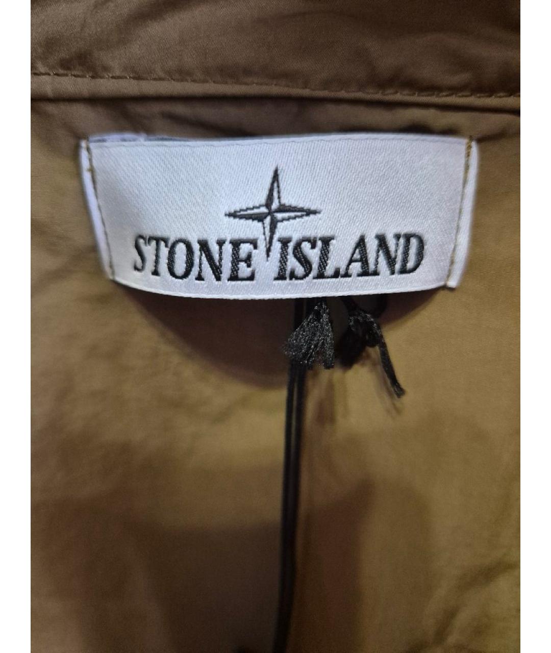 STONE ISLAND Горчичная полиэстеровая куртка, фото 3
