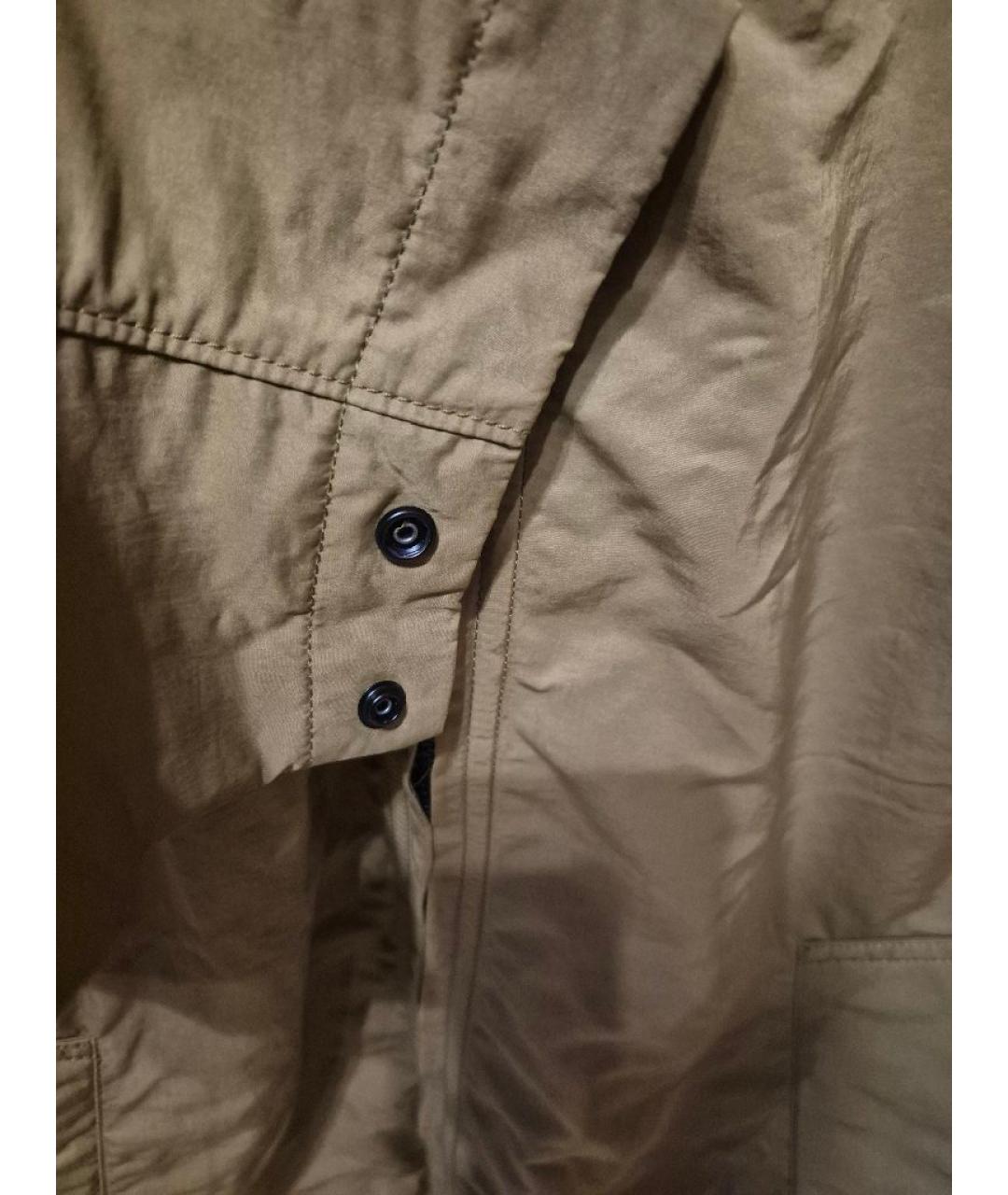 STONE ISLAND Горчичная полиэстеровая куртка, фото 5