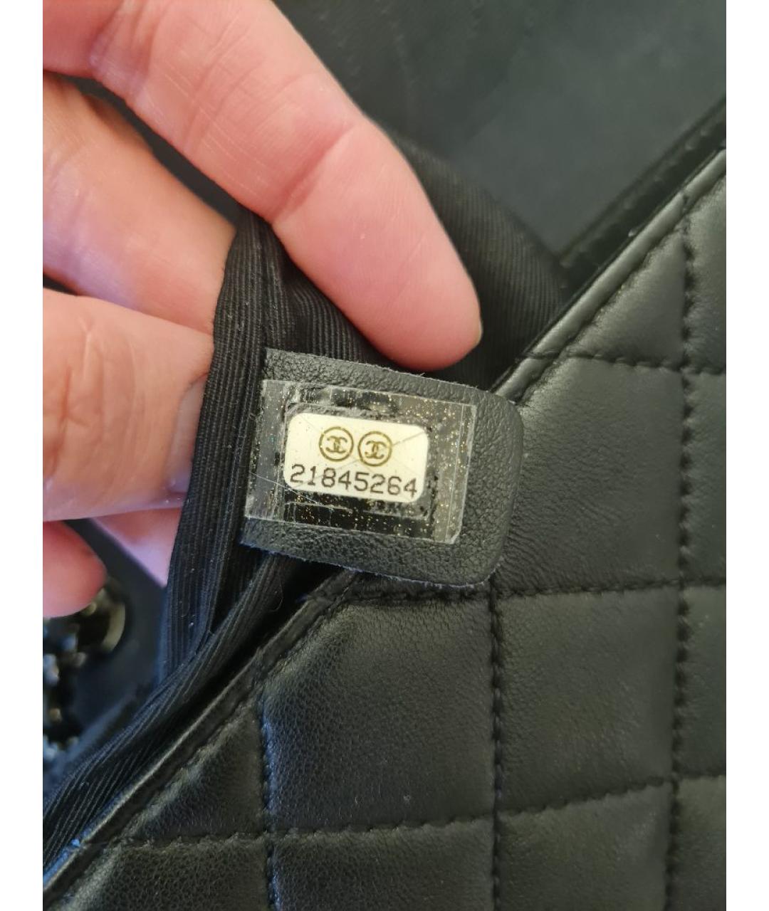 CHANEL Черная кожаная сумка через плечо, фото 8