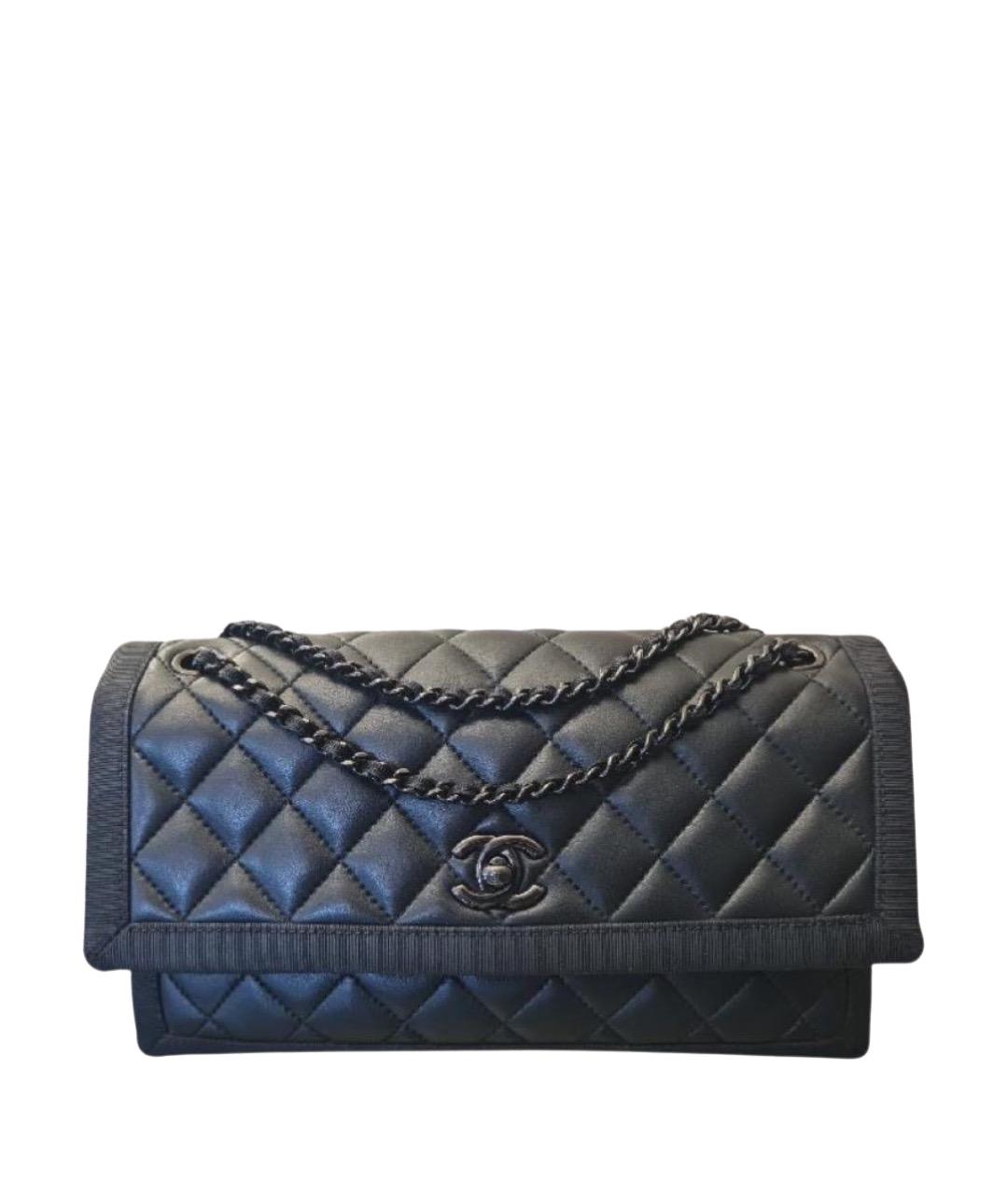 CHANEL Черная кожаная сумка через плечо, фото 1