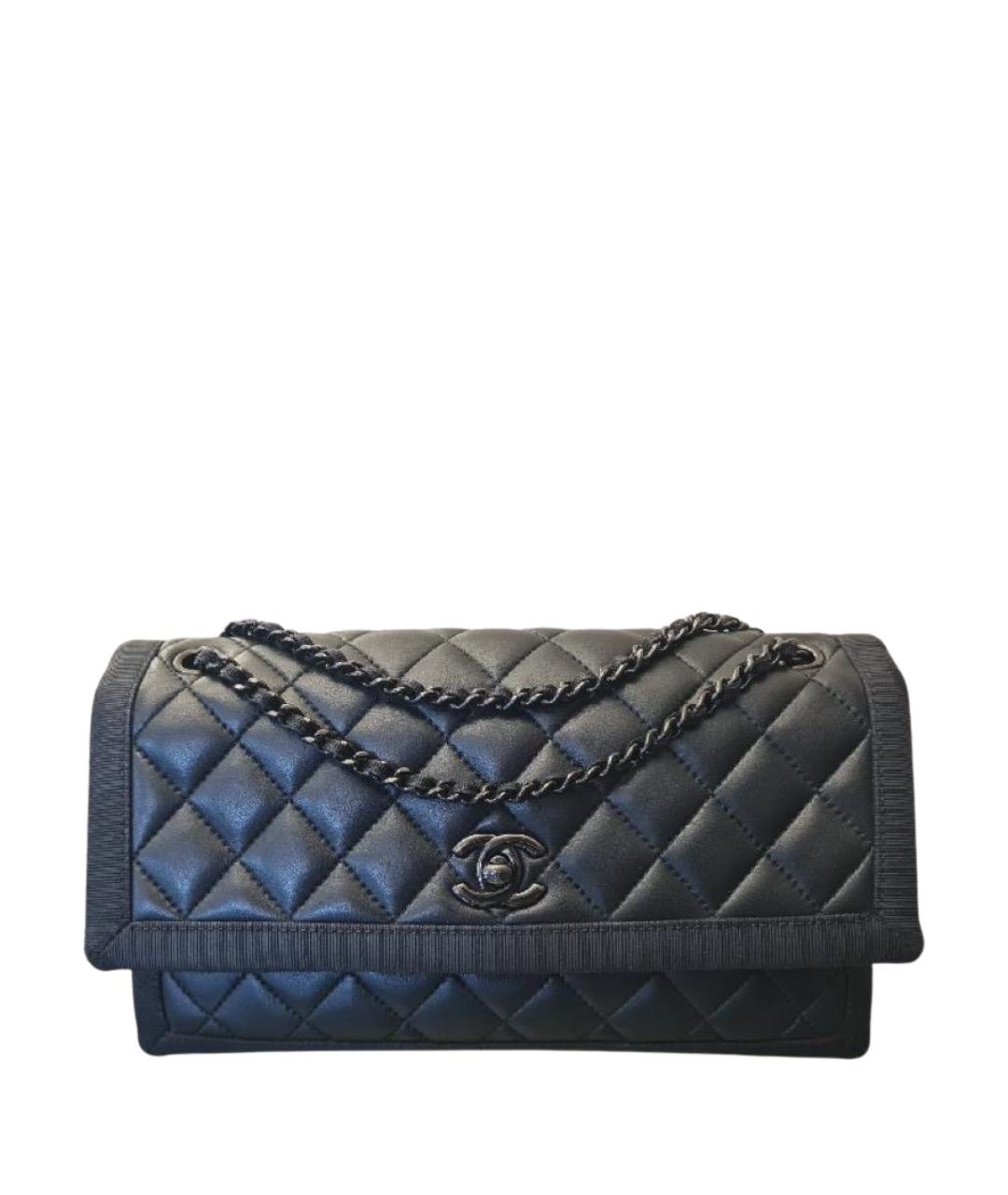 CHANEL Черная кожаная сумка через плечо, фото 11