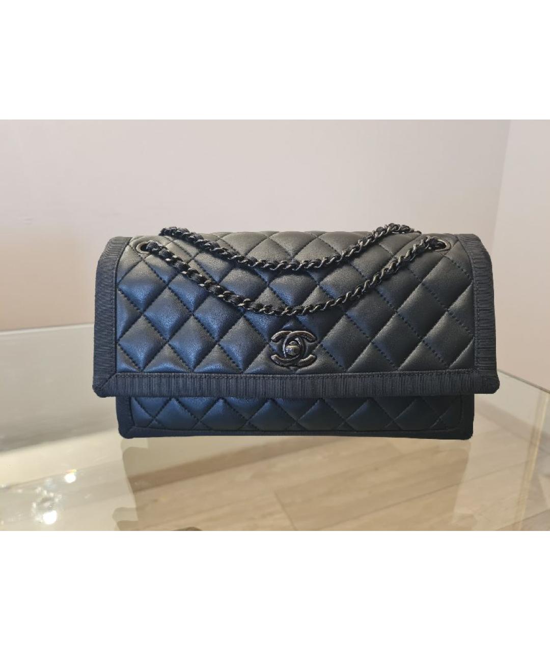 CHANEL Черная кожаная сумка через плечо, фото 10