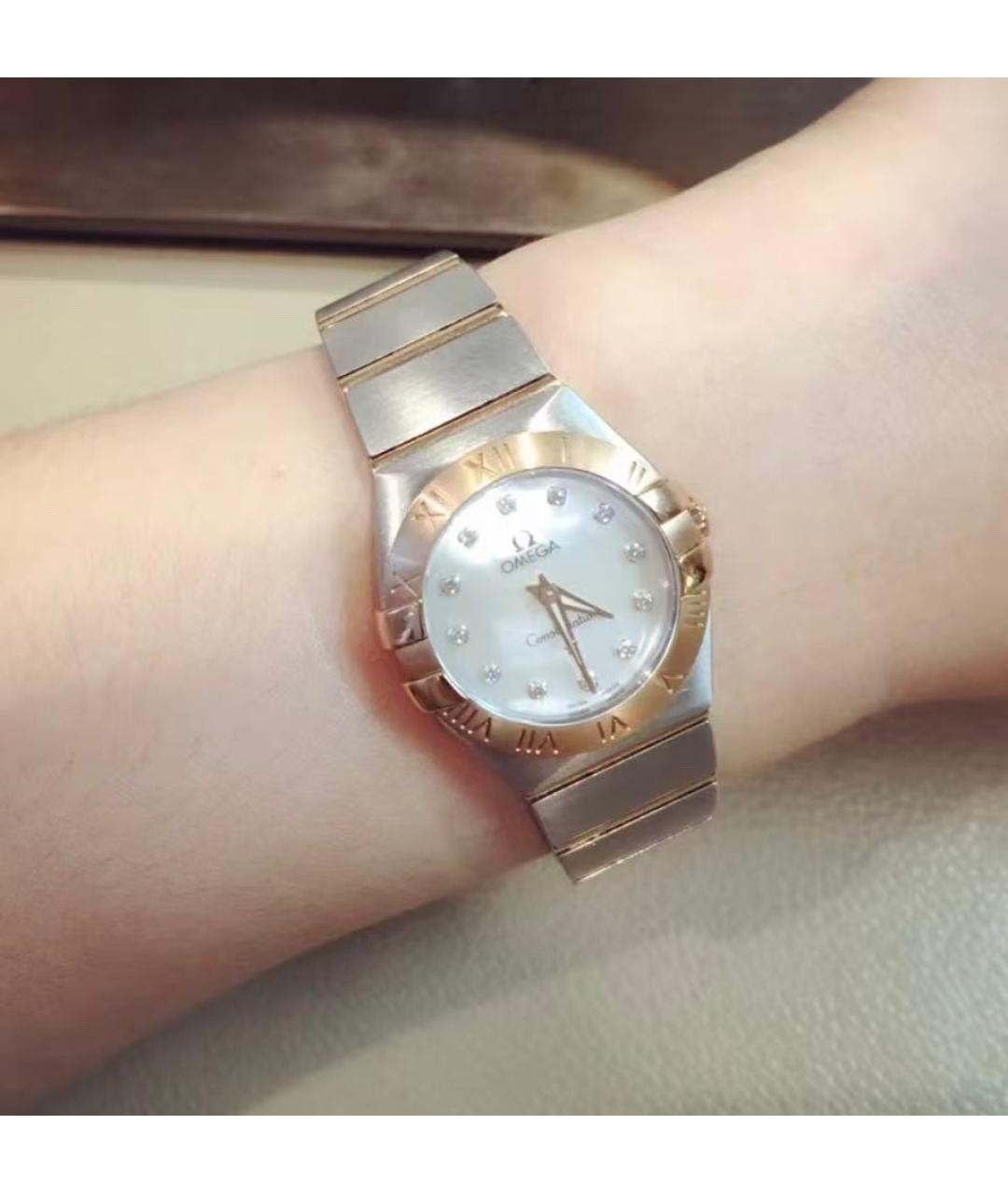 OMEGA Серебряные часы из розового золота, фото 6