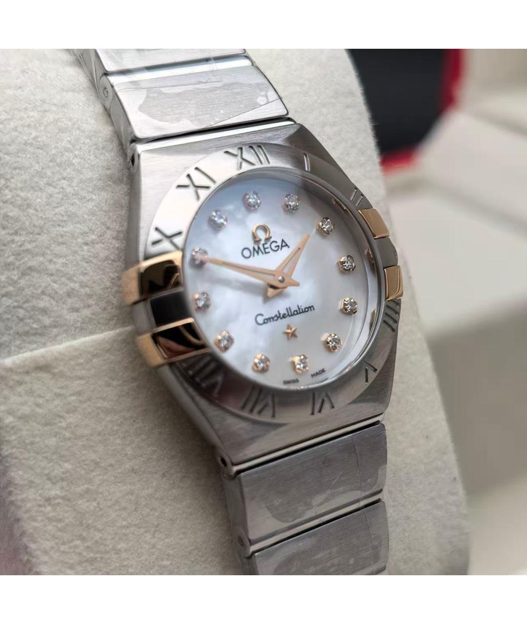 OMEGA Серебряные часы, фото 5