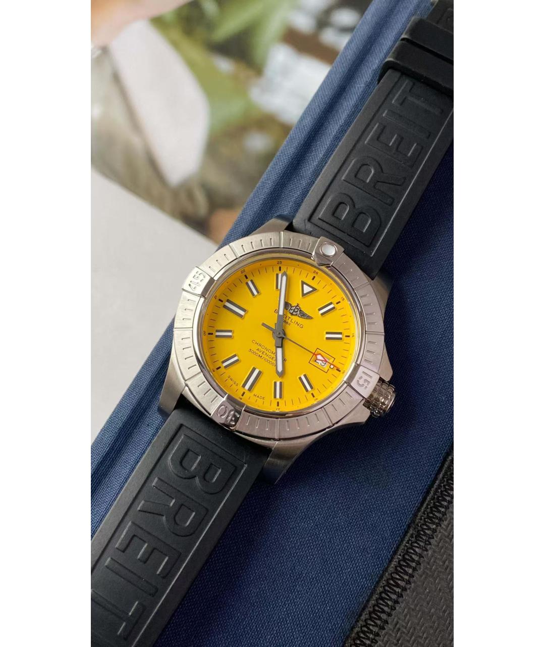 BREITLING Желтые часы, фото 6