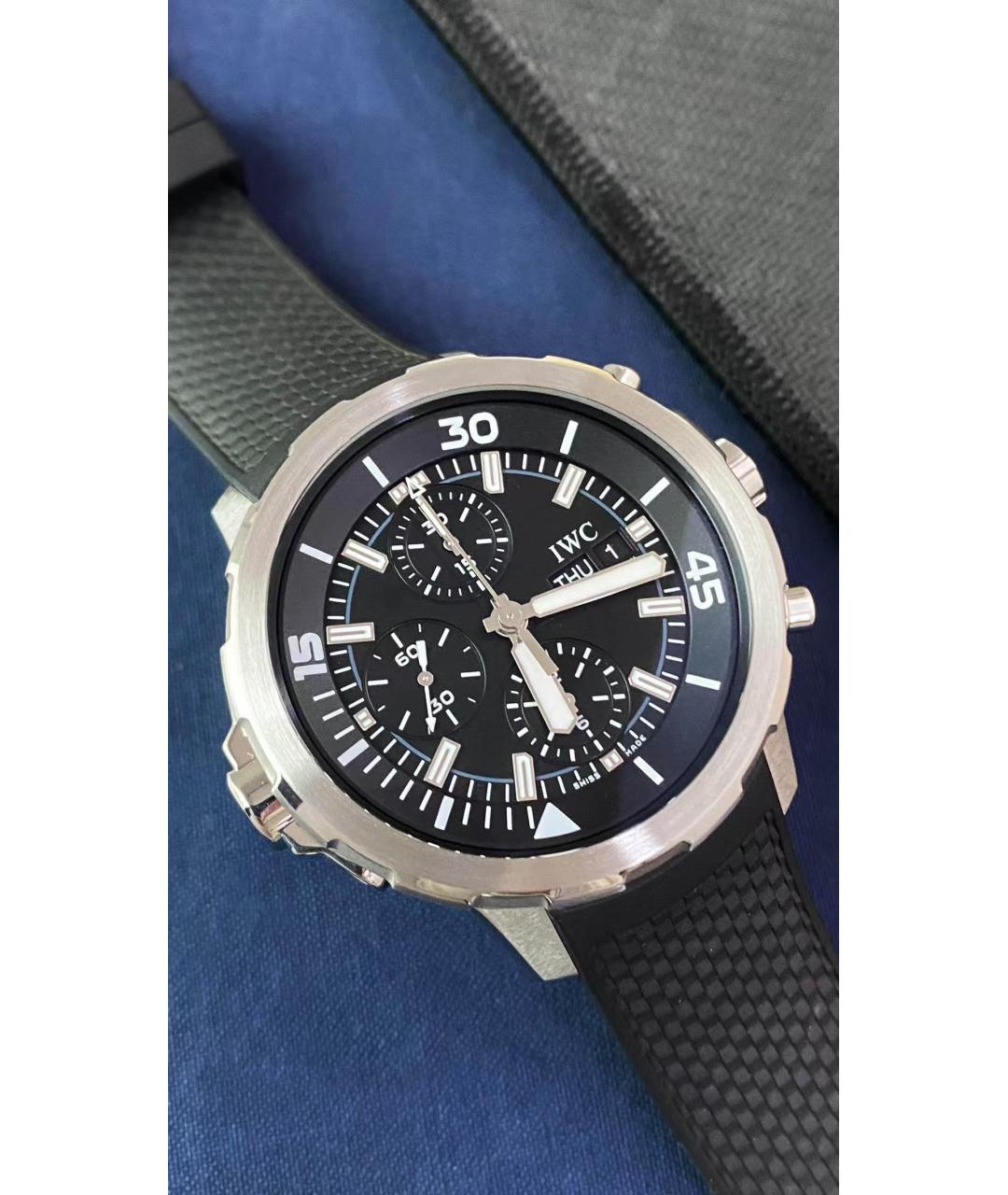 IWC Черные часы, фото 4