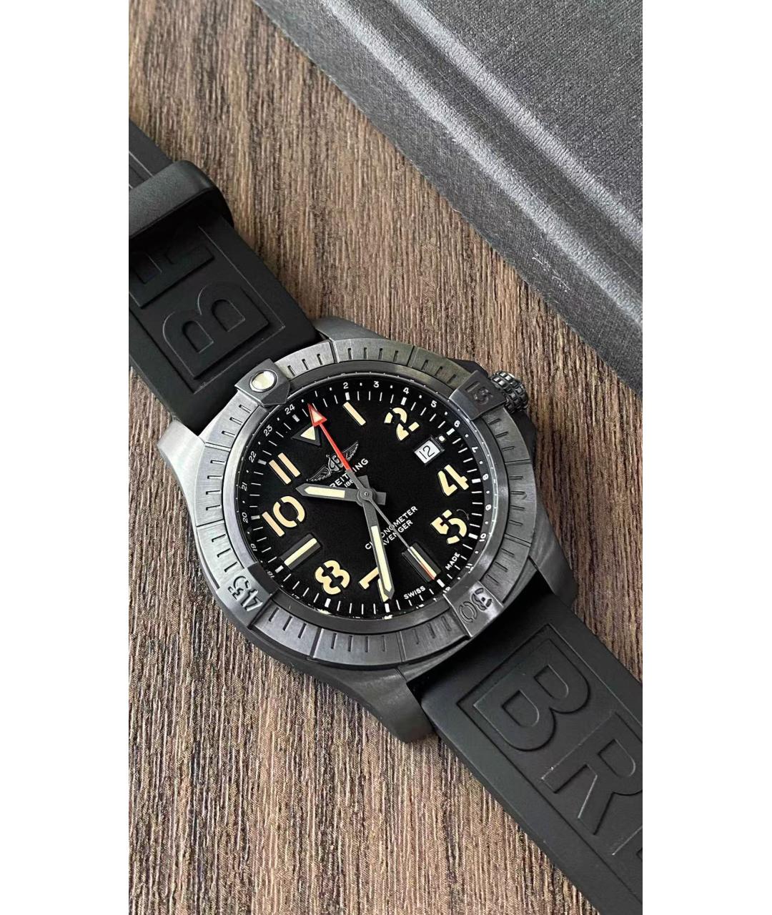 BREITLING Черные часы, фото 3