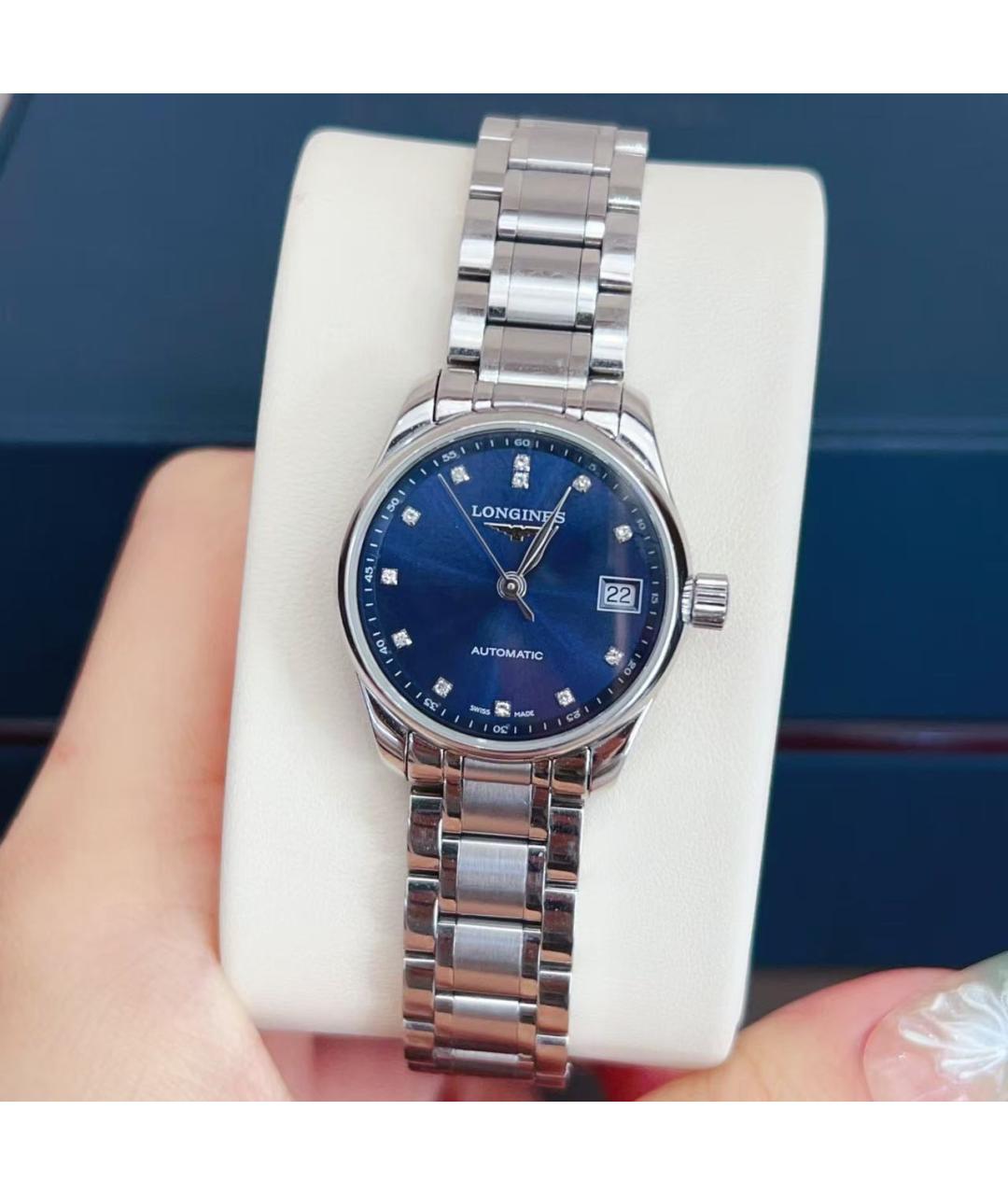 LONGINES Синие часы, фото 3