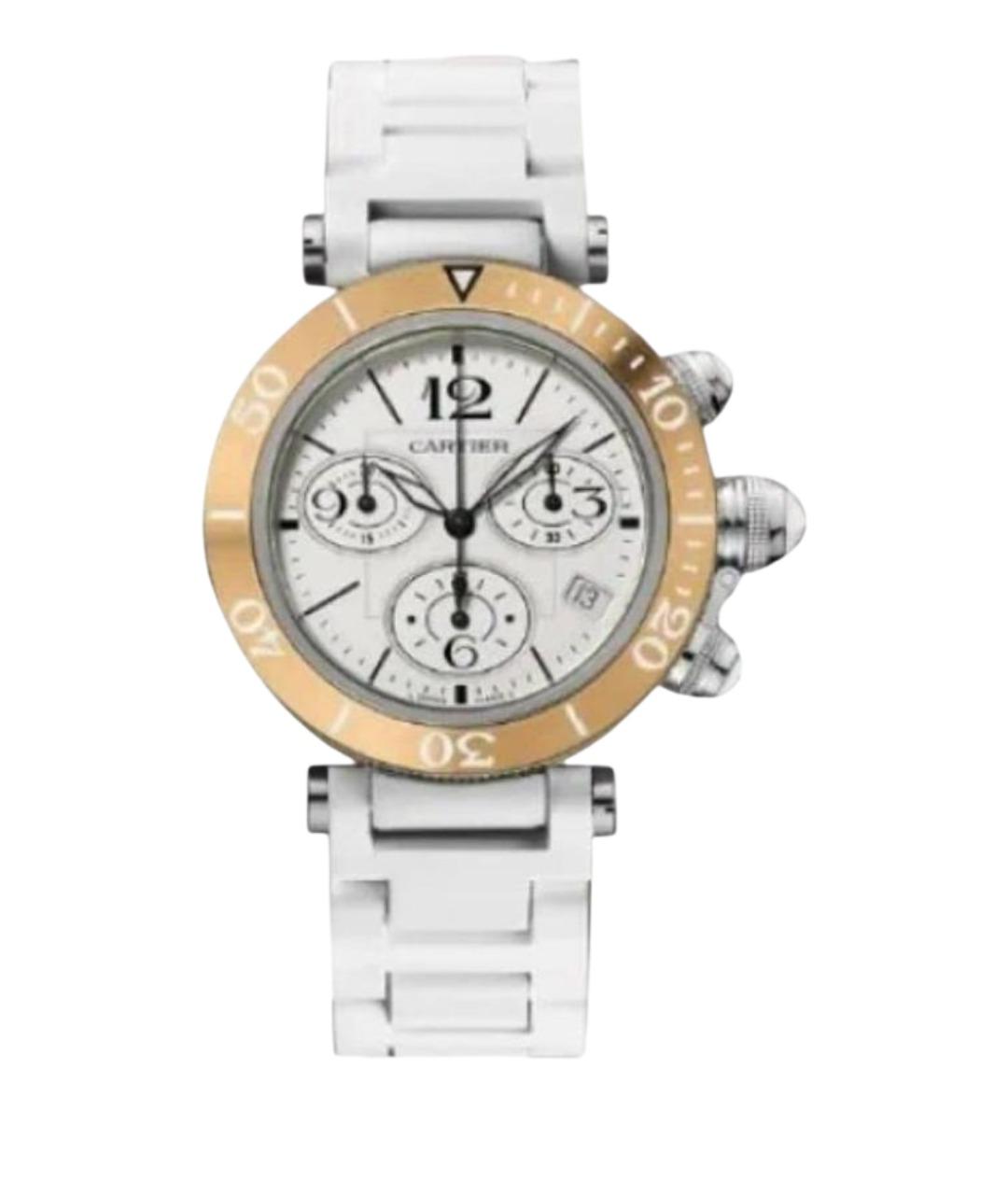 CARTIER Белые часы из розового золота, фото 1