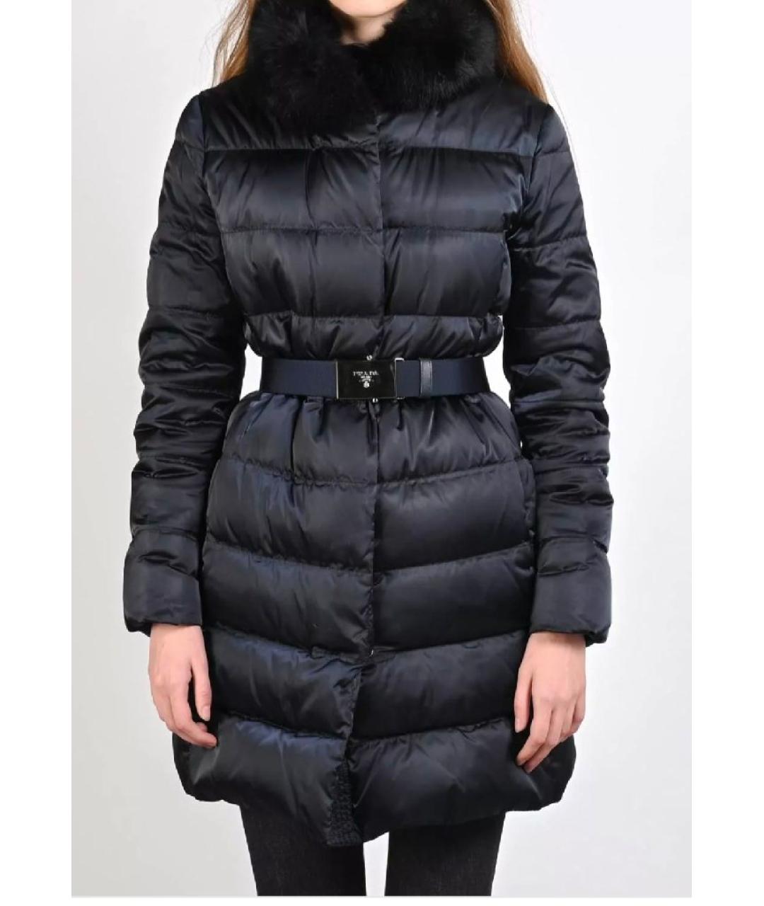 PRADA Черный полиэстеровый пуховик, фото 10