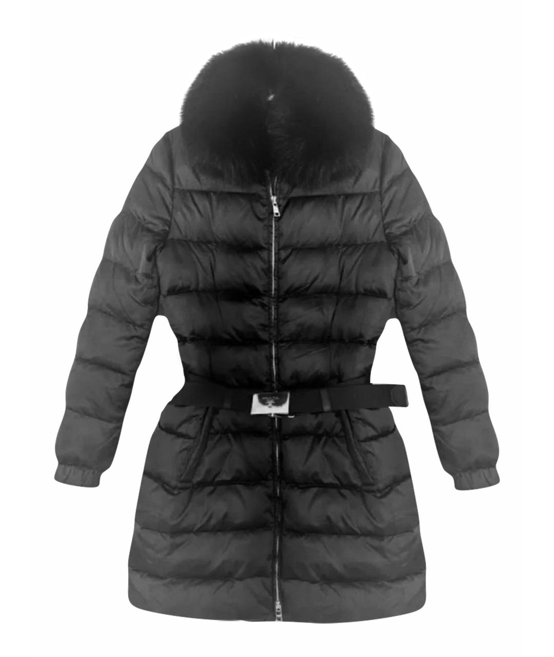 PRADA Черный полиэстеровый пуховик, фото 1