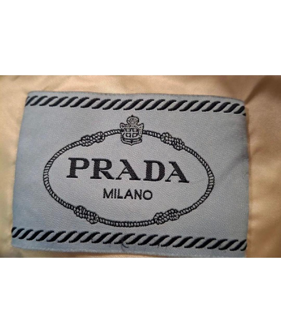 PRADA Черный полиэстеровый пуховик, фото 4