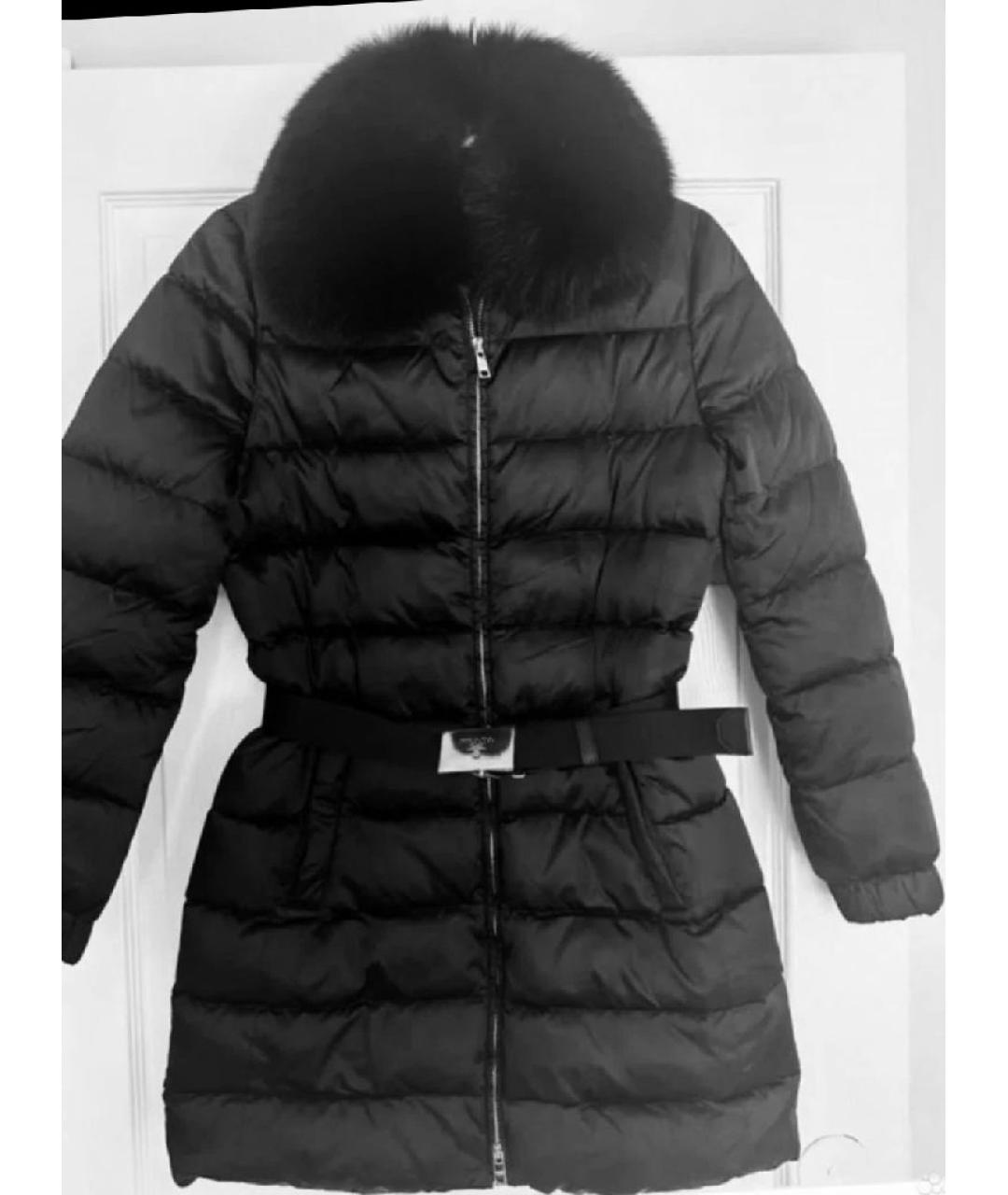 PRADA Черный полиэстеровый пуховик, фото 2