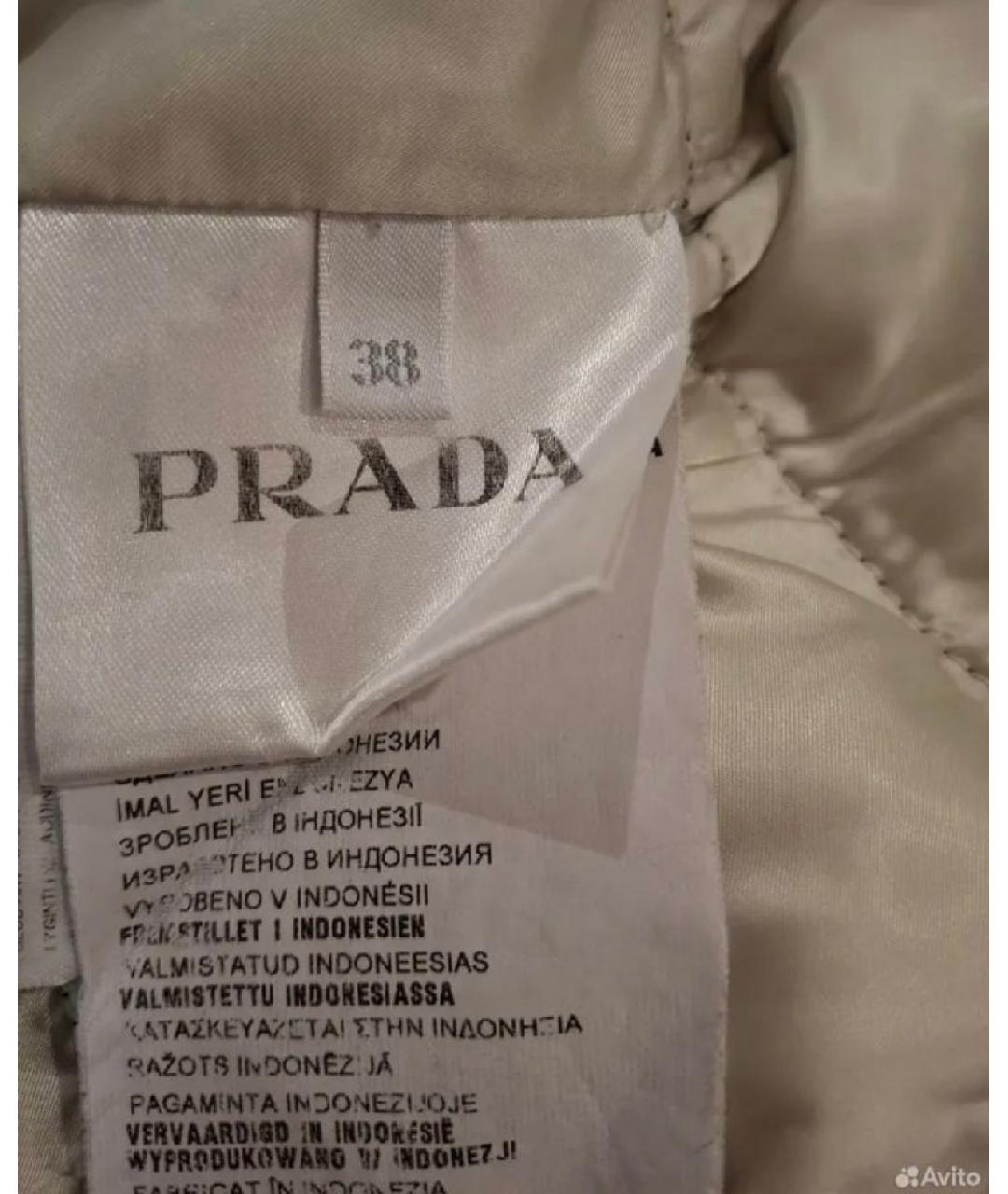 PRADA Черный полиэстеровый пуховик, фото 7