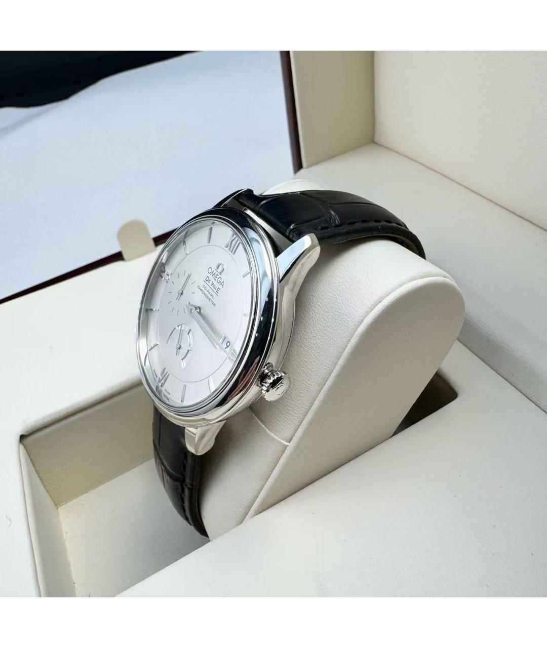 OMEGA Белые часы, фото 4