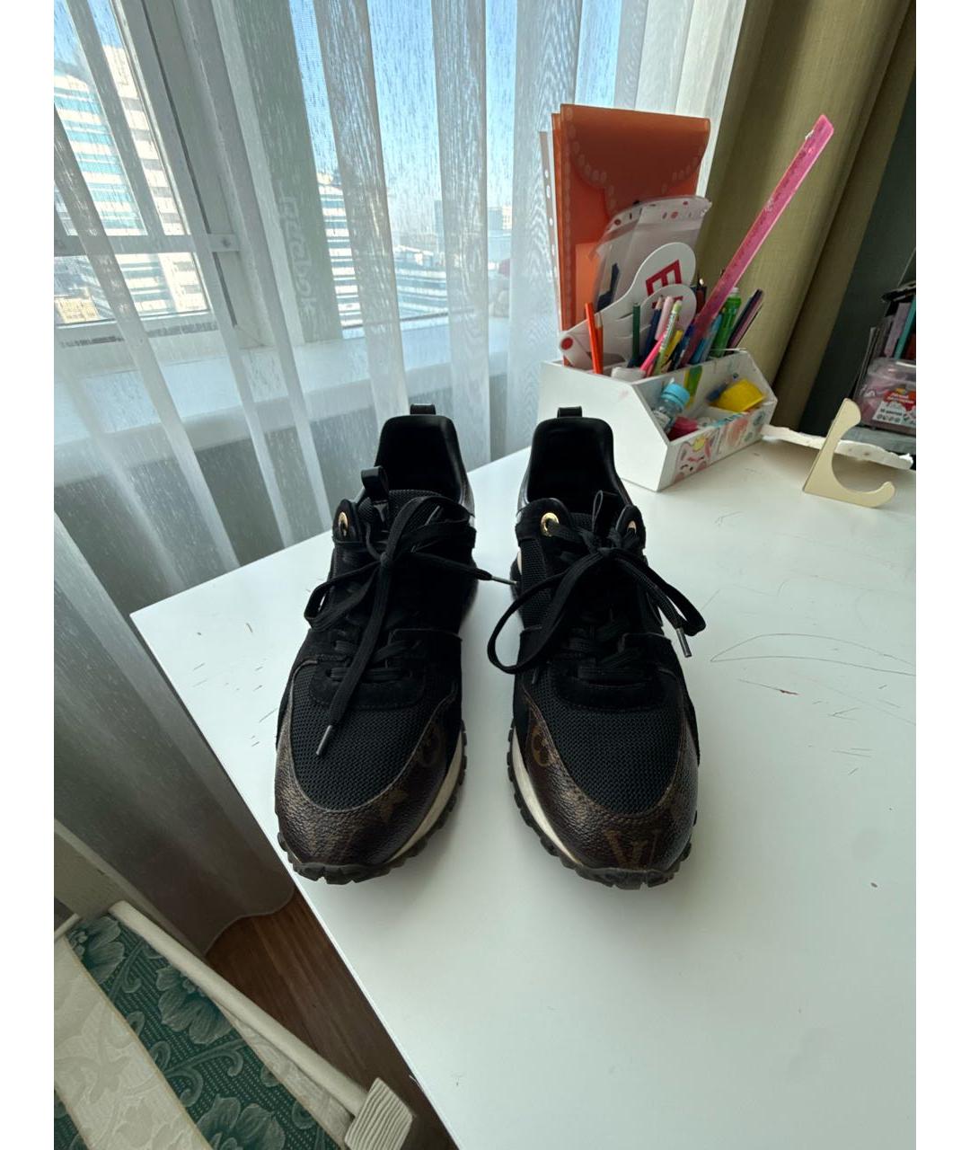 LOUIS VUITTON Коричневые кожаные кроссовки, фото 2